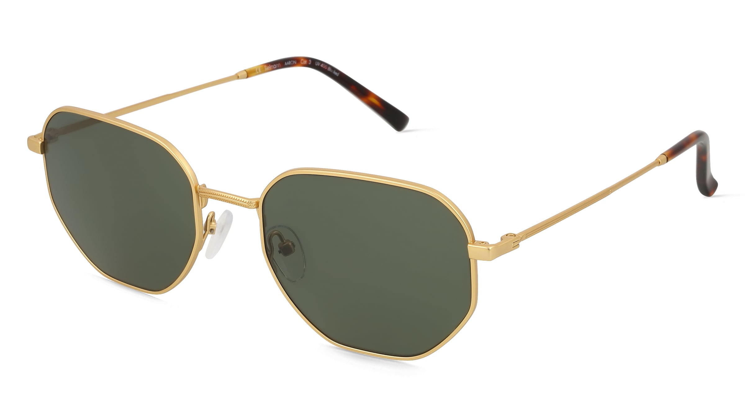 Fielmann BD 573 SUN CL AARON Unisex-Sonnenbrille Vollrand Geometrisch Edelstahl-Gestell, Gold