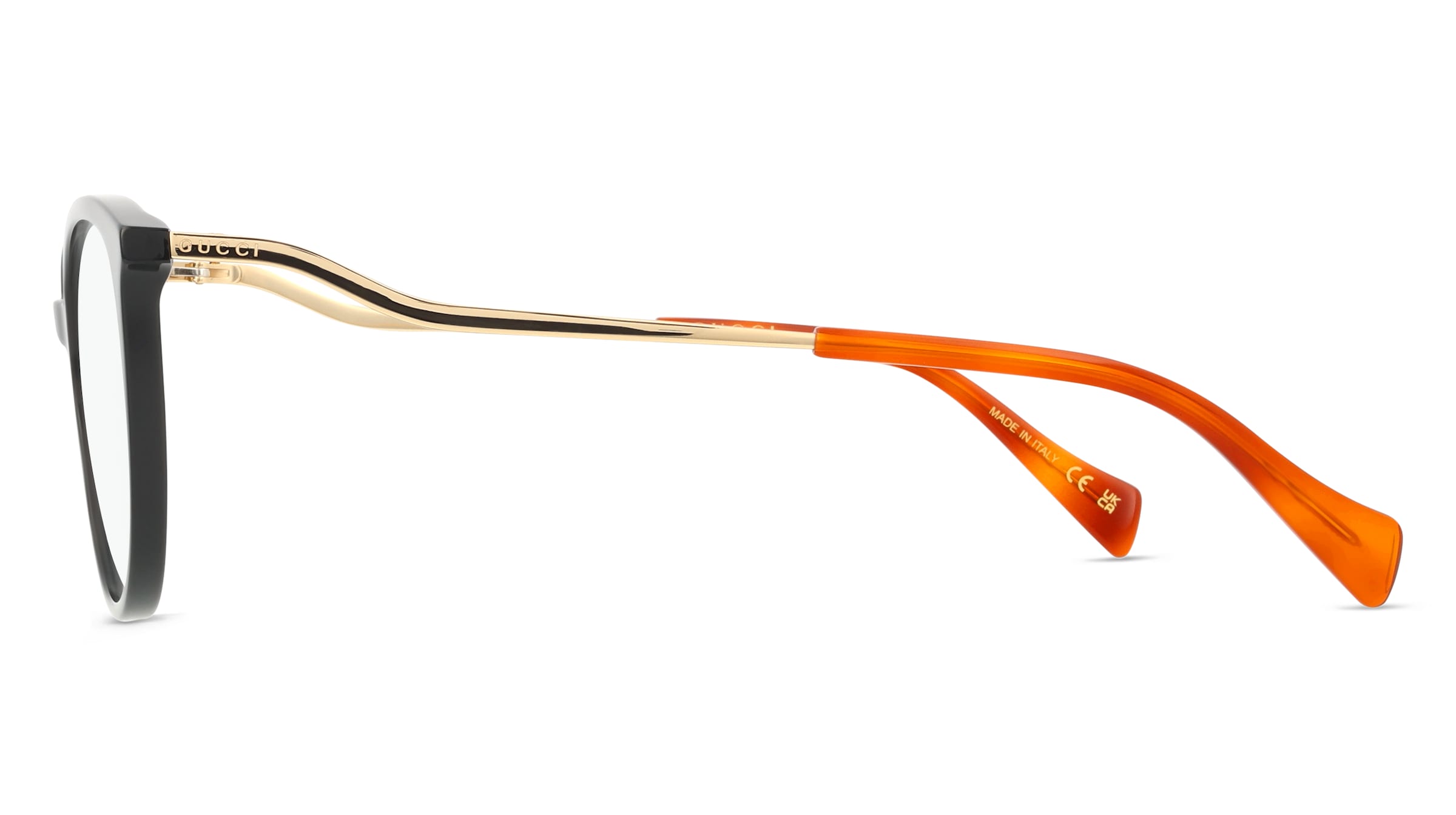 Thumbnail - Gucci GG 1008O Unisex-Brille inkl. Gläser Vollrand Butterfly Acetat-Gestell 51/18/145, schwarz