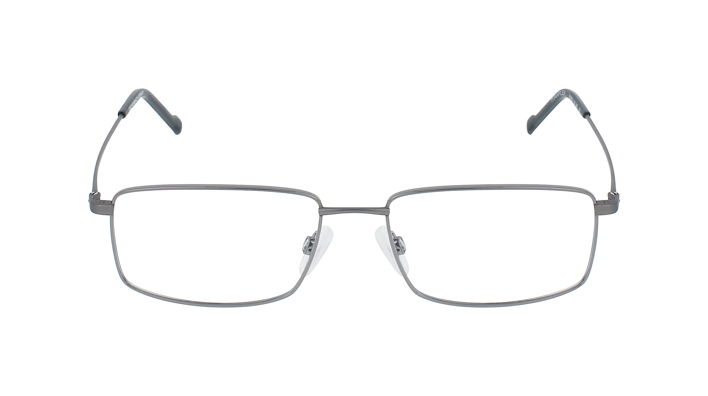 Eschenbach 820922 Herren-Brille inkl. Gläser Vollrand Quadratisch Titan-Gestell 55/18/145, grau