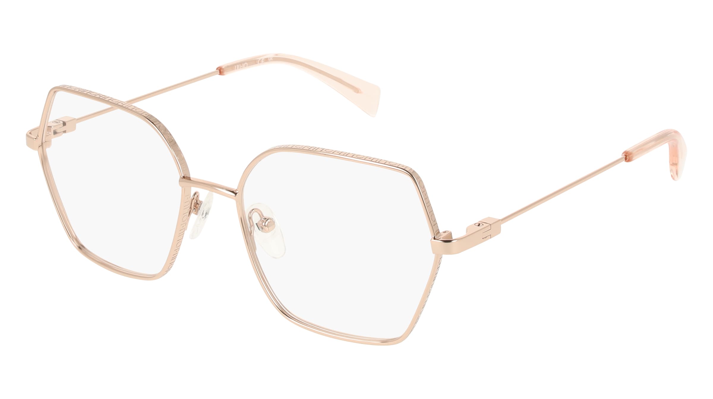 Liu Jo LJ2182 Damen-Brille inkl. Gläser Vollrand Eckig Metall-Gestell 52/17/140, Pink