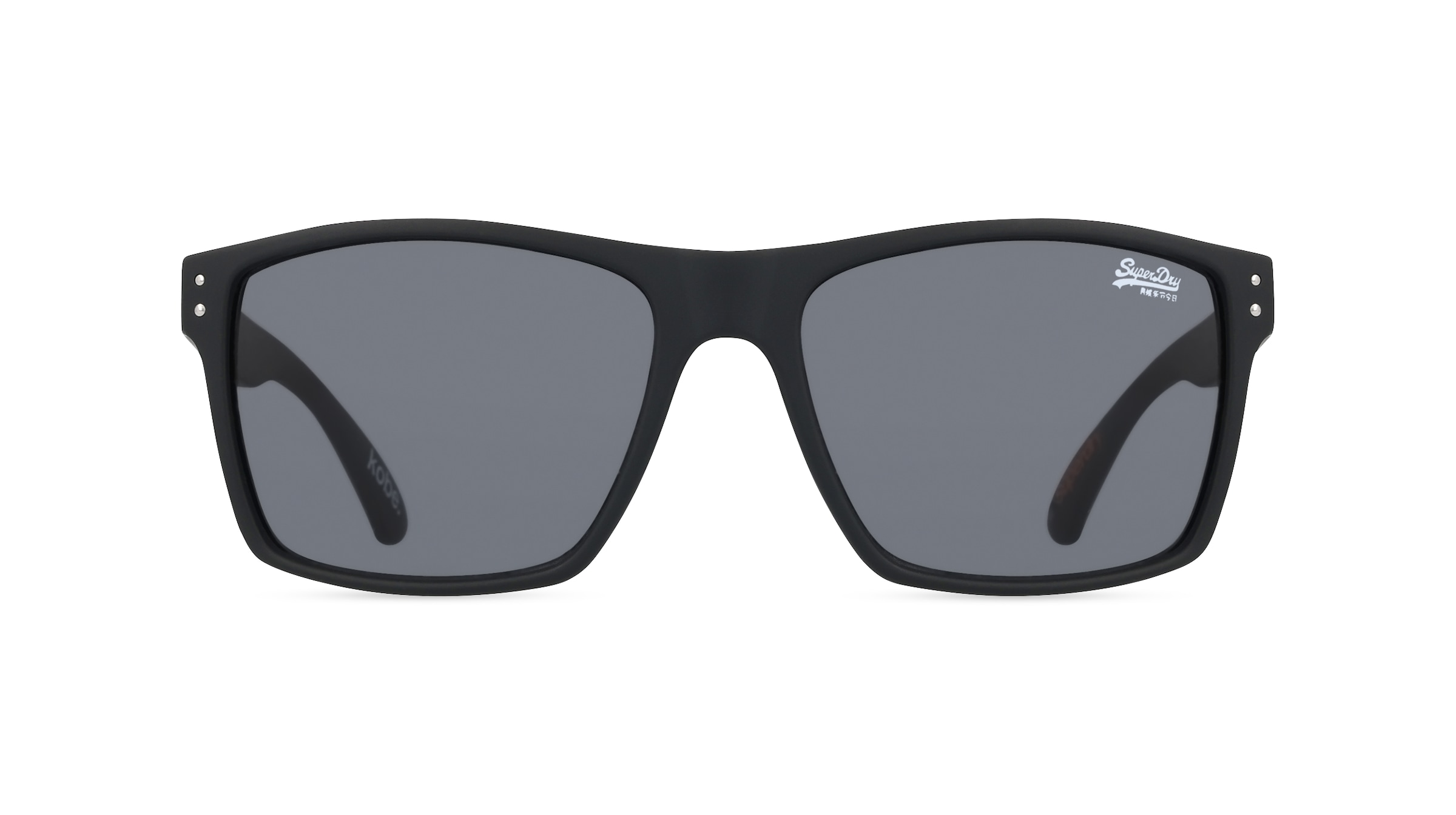 Superdry KOBE Unisex-Sonnenbrille Vollrand Eckig Kunststoff-Gestell, schwarz