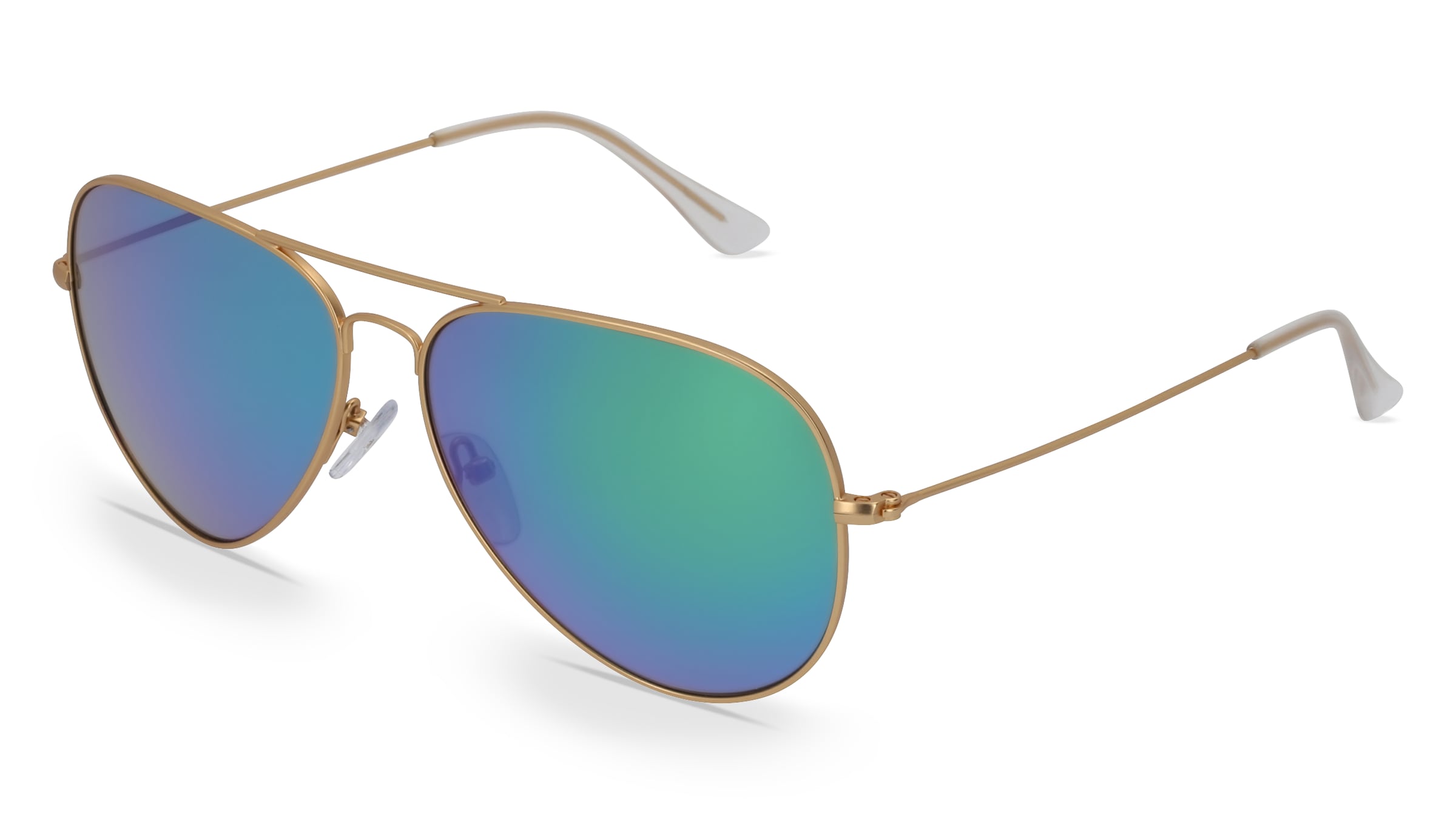 Fielmann BD 277 SUN CL Unisex-Sonnenbrille Vollrand Pilot Edelstahl-Gestell, gold