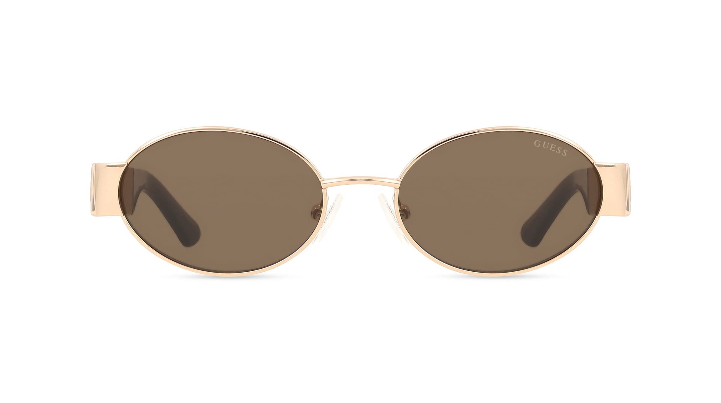 Guess GU00262 Damen-Sonnenbrille Vollrand Oval Metall-Gestell, gold