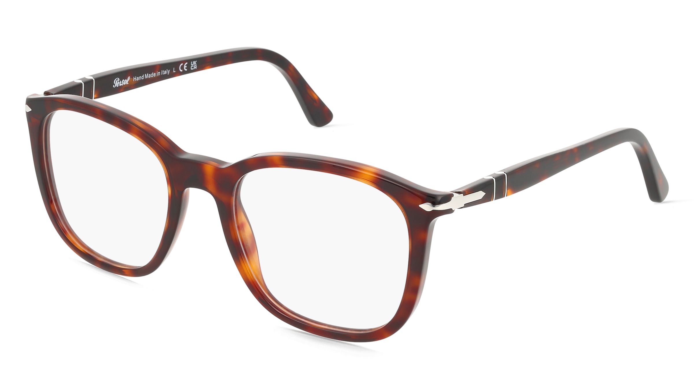 Persol PO3355V Unisex-Brille inkl. Gläser Vollrand Quadratisch Acetat-Gestell 52/20/145, Havanna