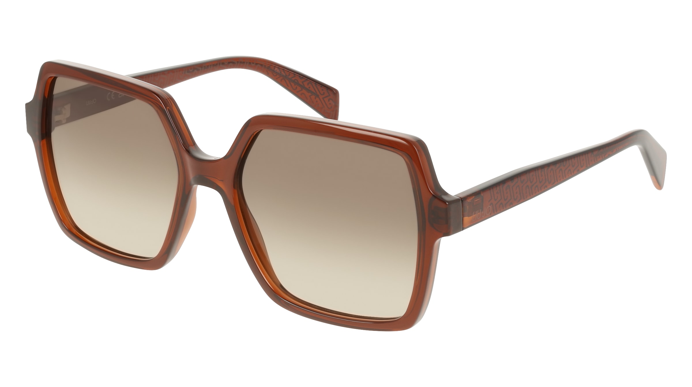 Liu Jo LJ824S Damen-Sonnenbrille Vollrand Quadratisch Kunststoff-Gestell, Braun