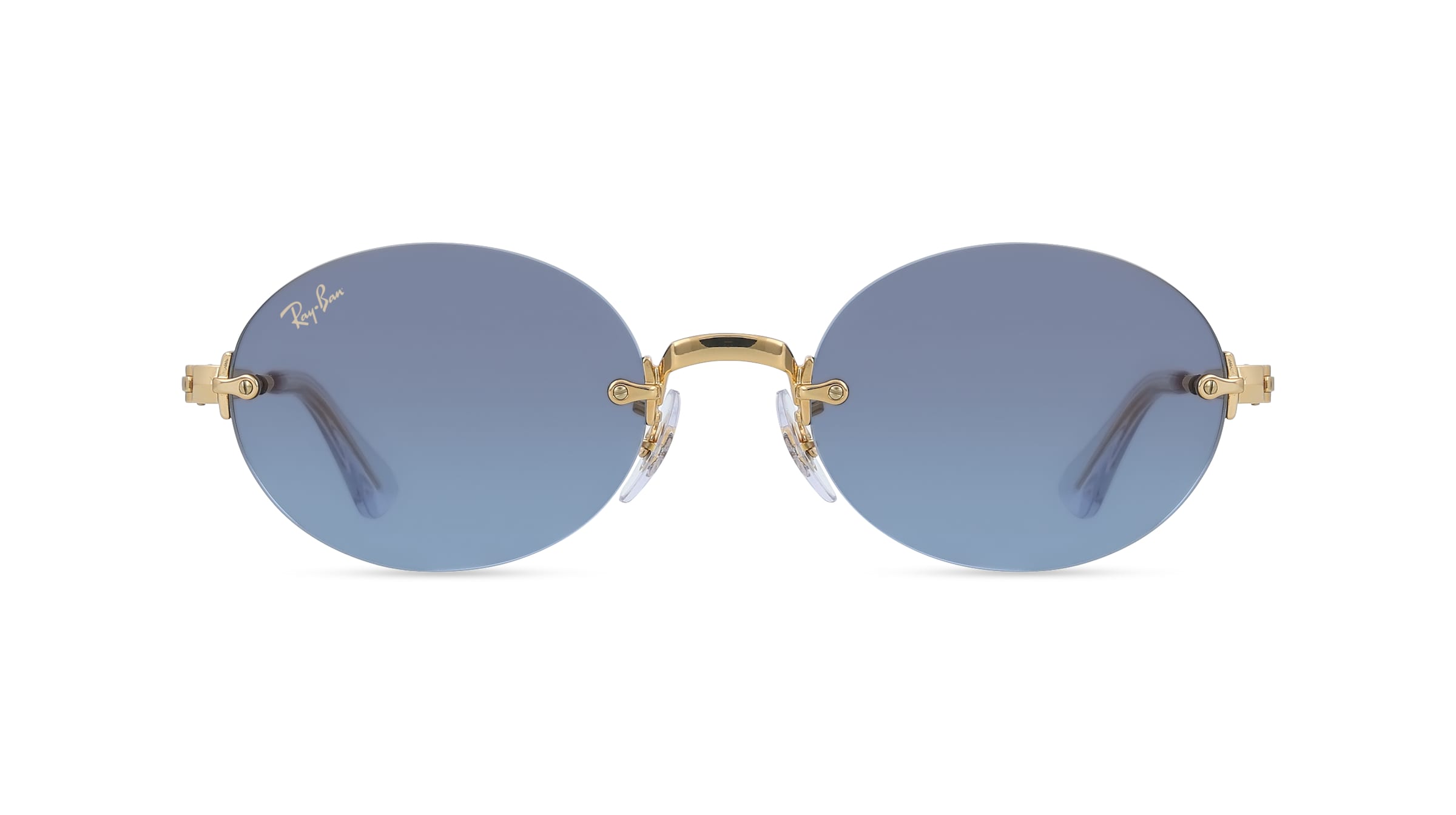 Ray-Ban RB3929 Unisex-Sonnenbrille Randlos Oval Metall-Gestell, Gold