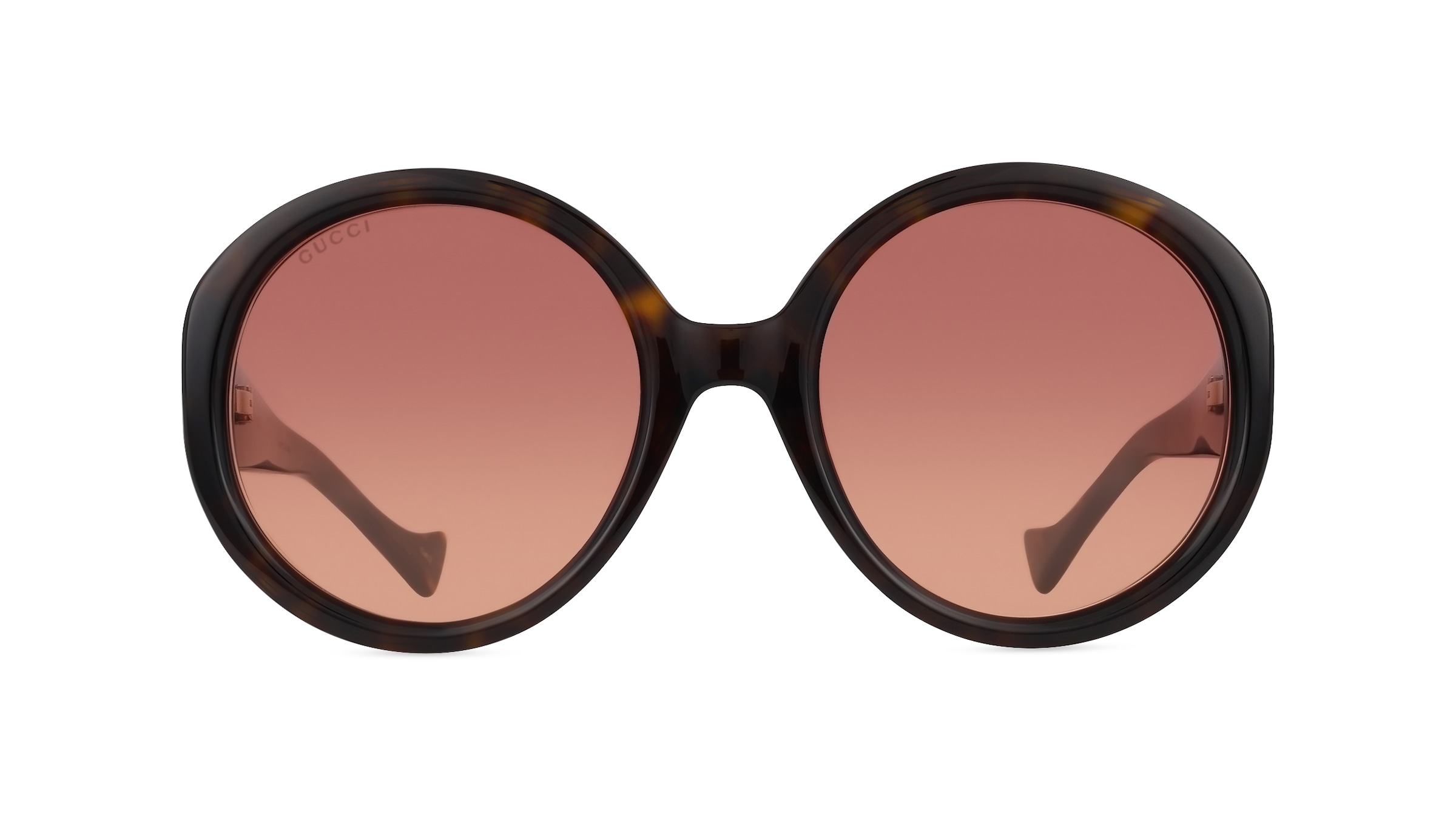 Gucci GG1256S Damen-Sonnenbrille Vollrand Rund Kunststoff-Gestell, braun