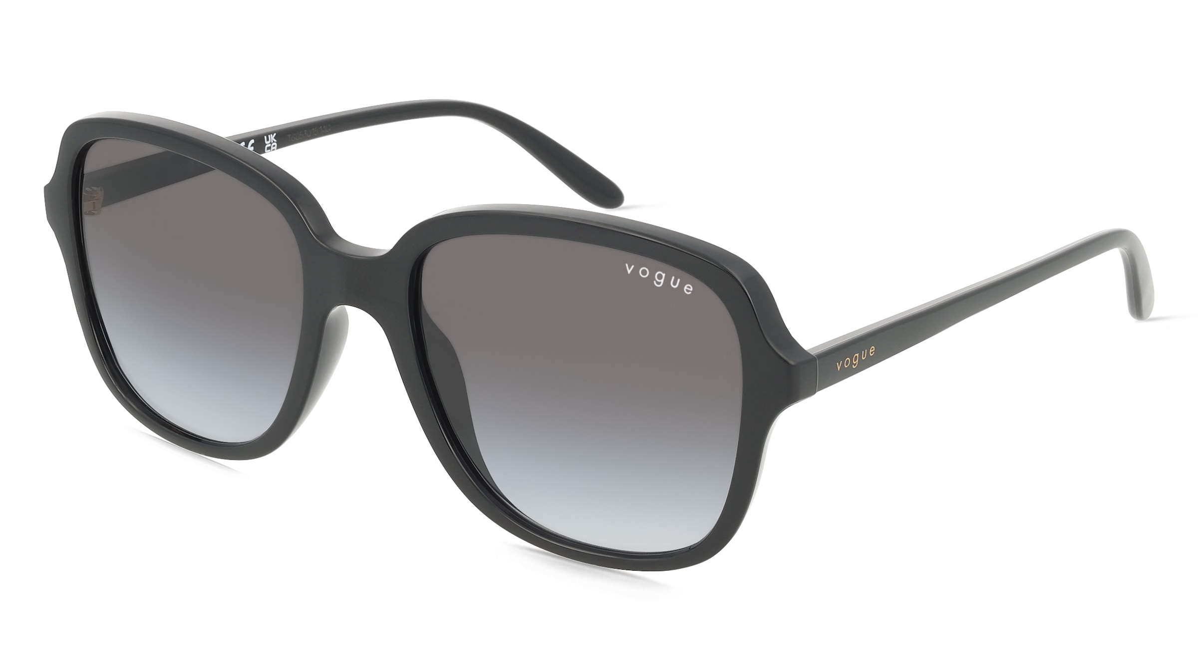 Vogue VO5601S Damen-Sonnenbrille Vollrand Quadratisch Kunststoff-Gestell, Schwarz