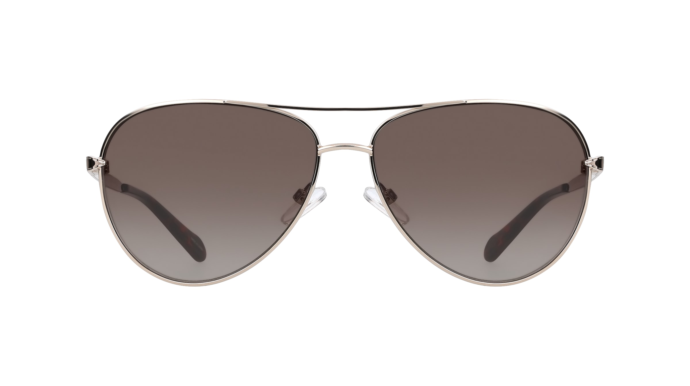 Fossil 3141/G/S Damen-Sonnenbrille Vollrand Pilot Metall-Gestell, gold