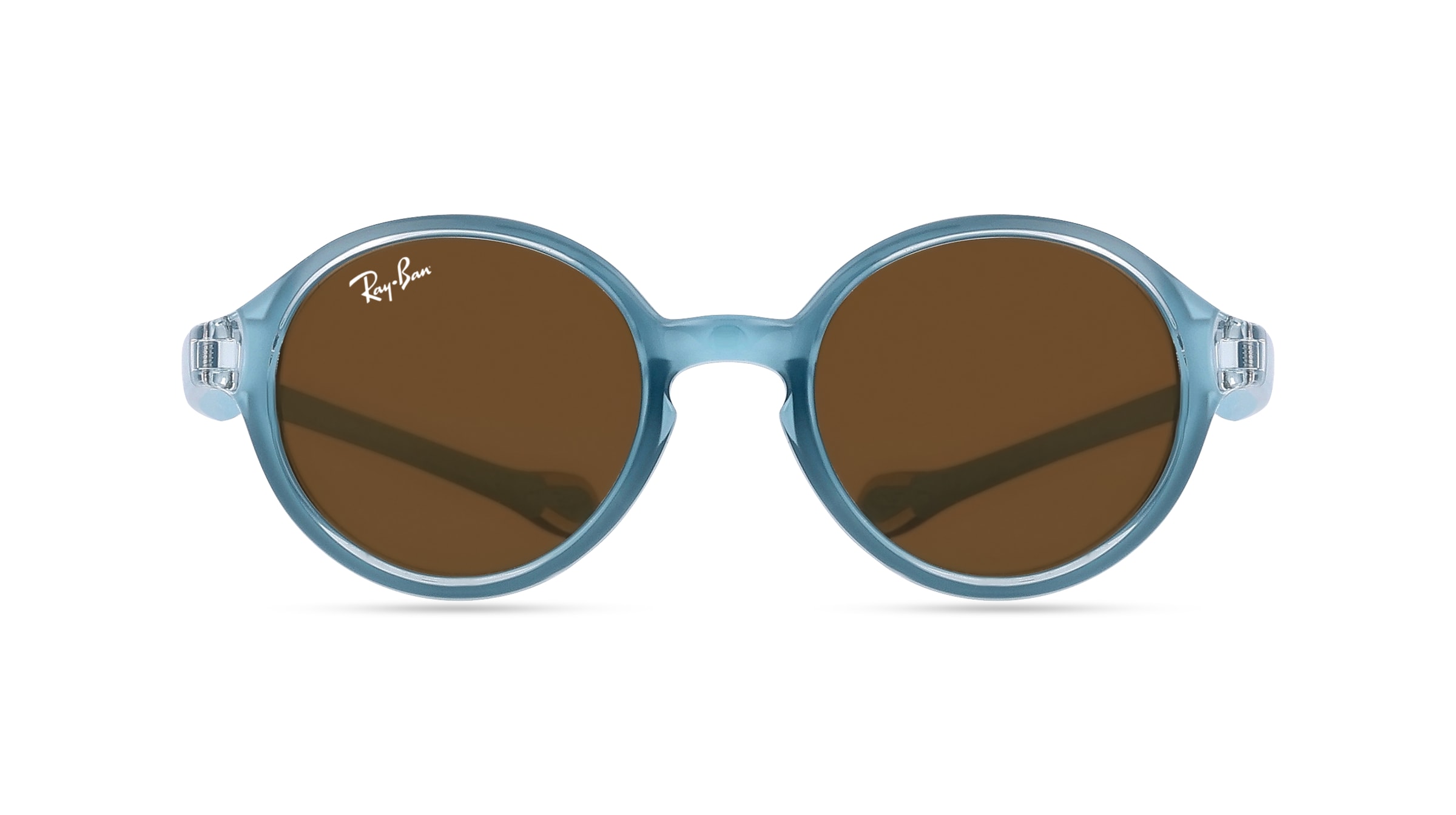 Ray-Ban Junior RJ 9075S Baby-Sonnenbrille Vollrand Panto Kunststoff-Gestell, blau