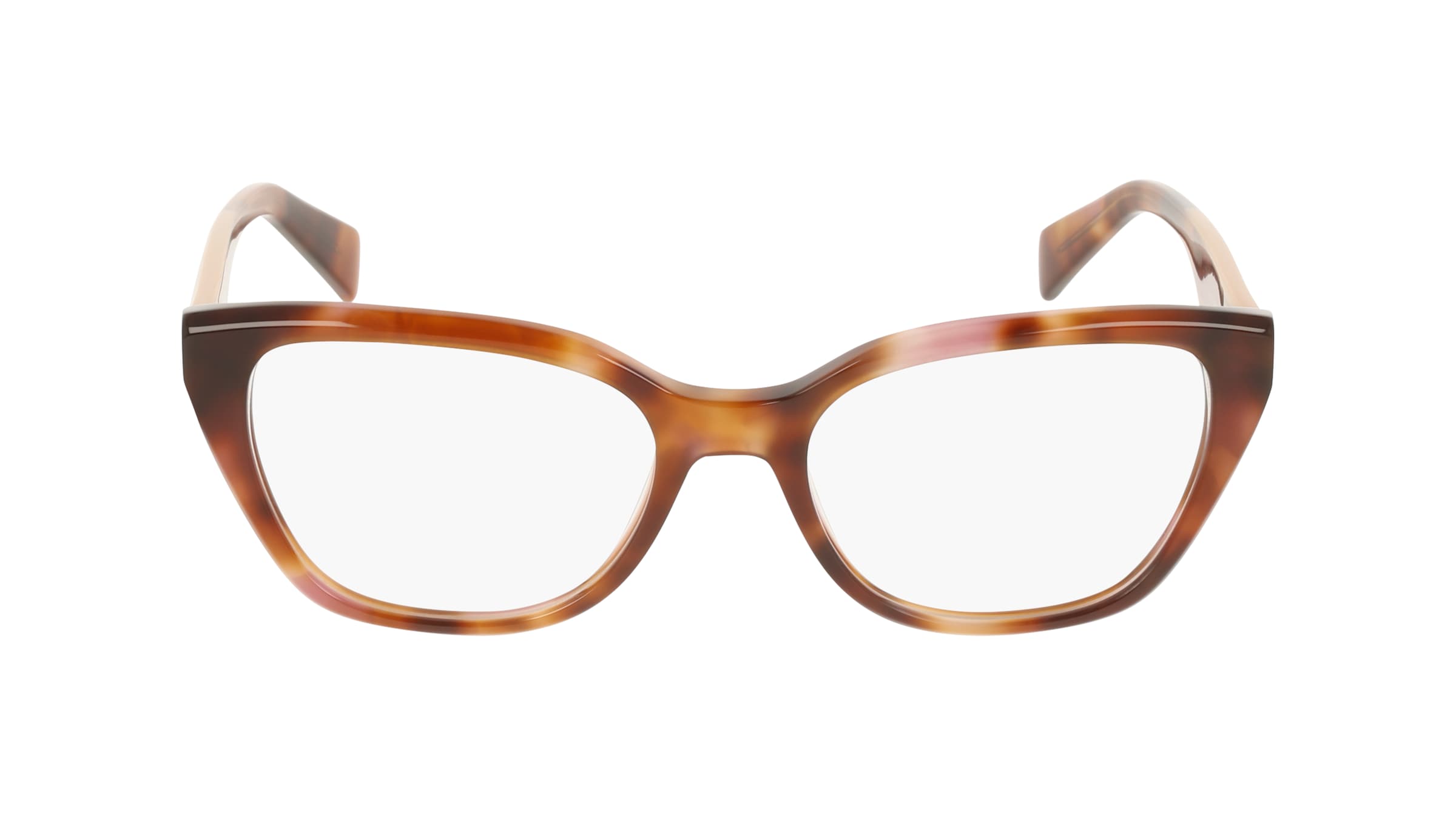 Liu Jo LJ2838 Damen-Brille inkl. Gläser Vollrand Cateye Acetat-Gestell 53/18/140, gelb