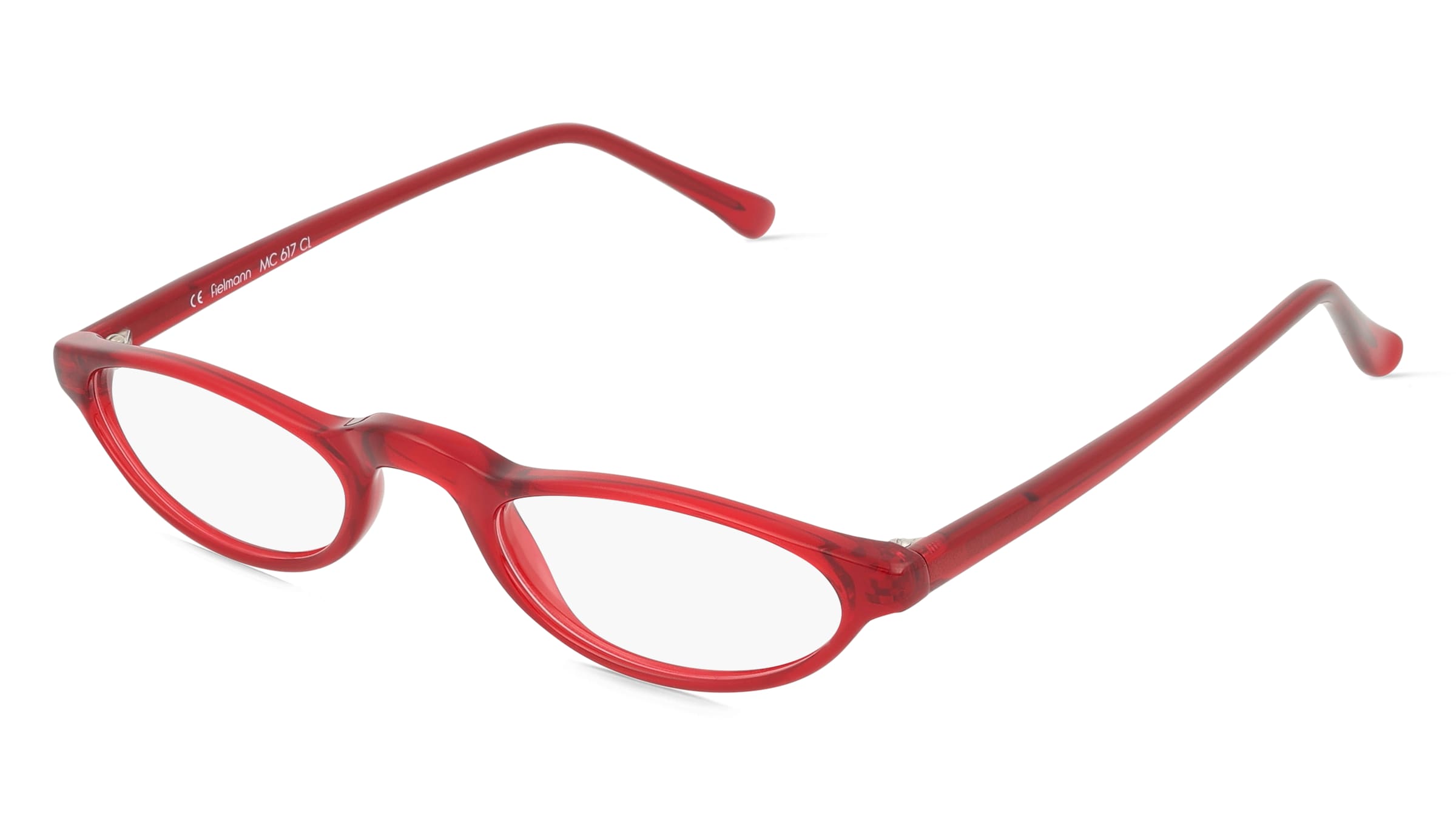 Fielmann MC 617 CL Damen-Brille inkl. Gläser Vollrand Halb Propionat-Gestell 46/21/140, Rot