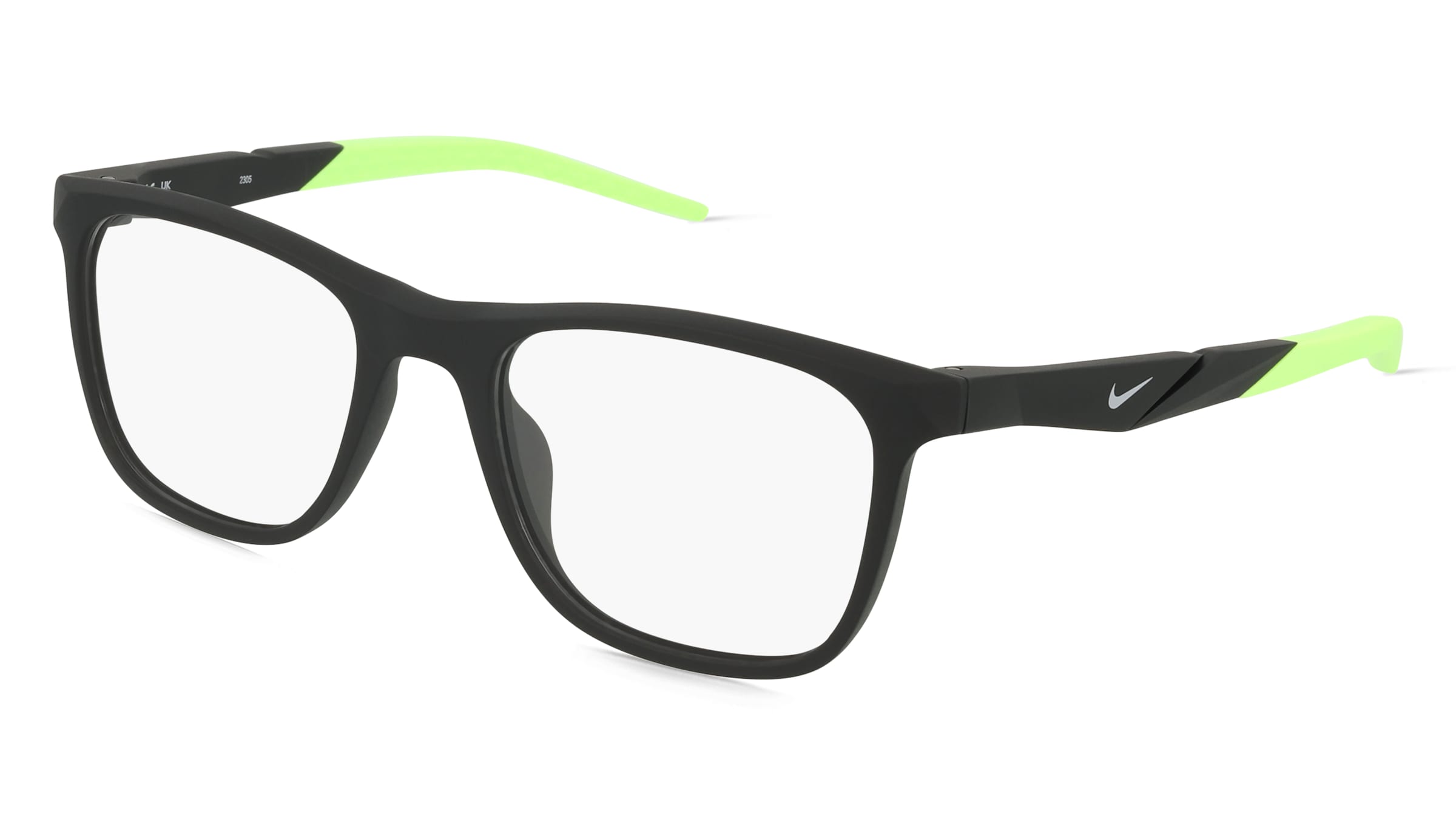 Nike 7056 Unisex-Brille inkl. Gläser Vollrand Quadratisch Acetat-Gestell 53/20/145, Schwarz