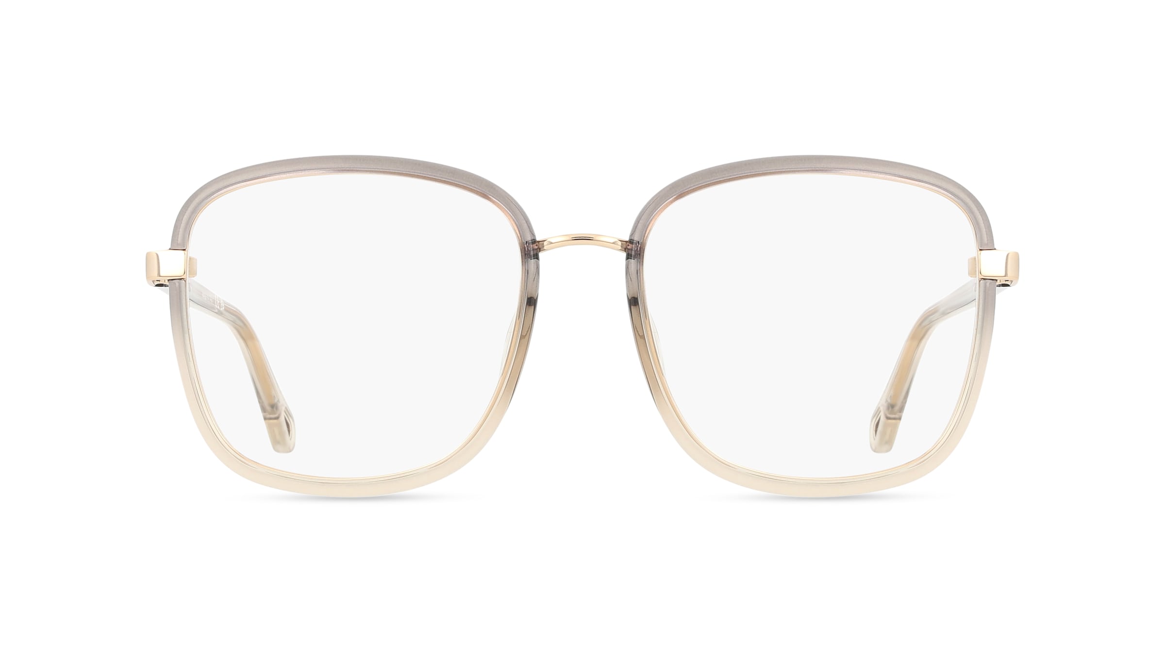 Chloé CH0034O Unisex-Brille inkl. Gläser Vollrand Eckig Acetat-Gestell 53mm/18mm/140mm, Grau