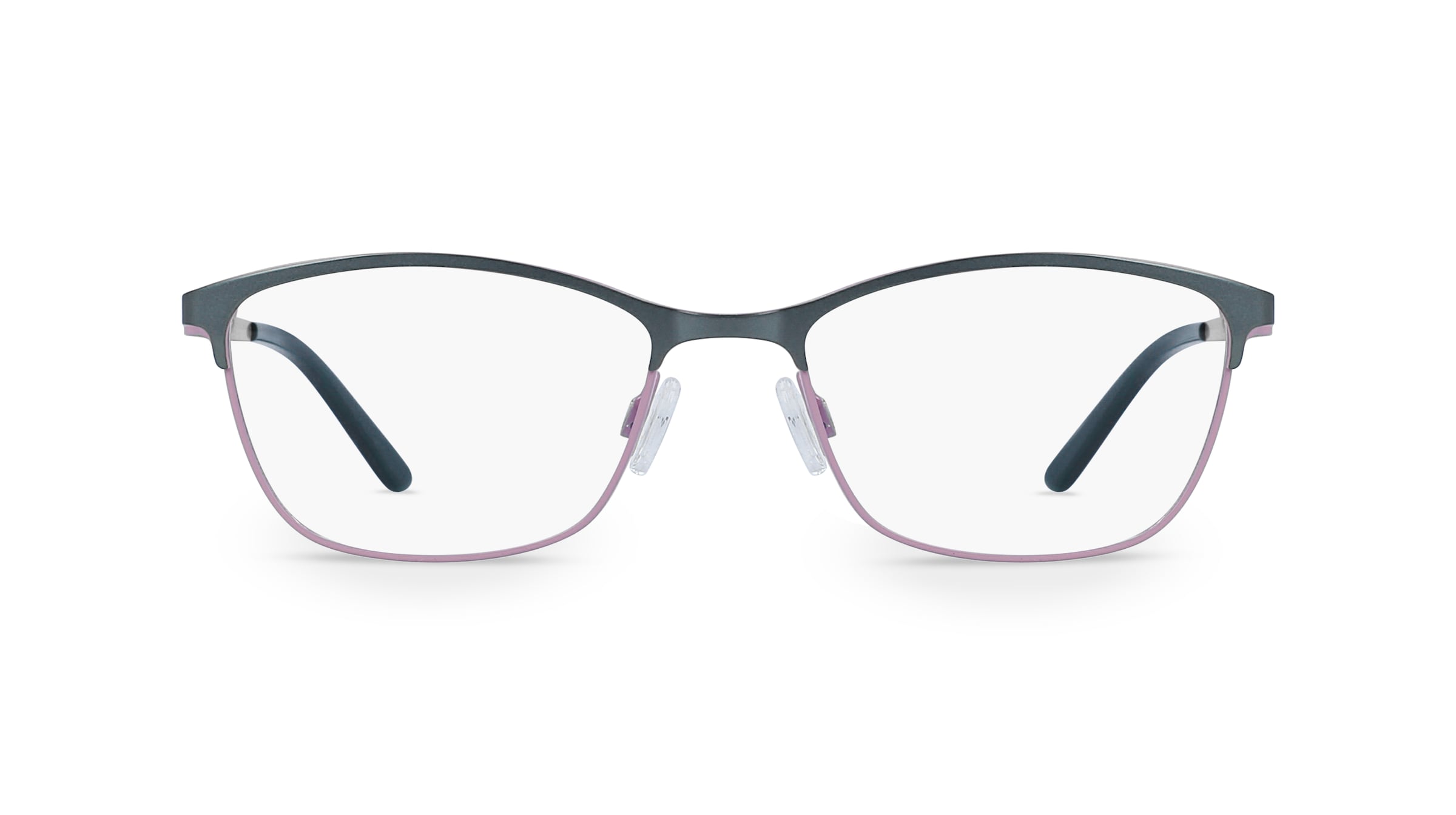 Fielmann E 582170 Damen-Brille inkl. Gläser Vollrand Eckig Edelstahl-Gestell 50mm/16mm/135mm, grau