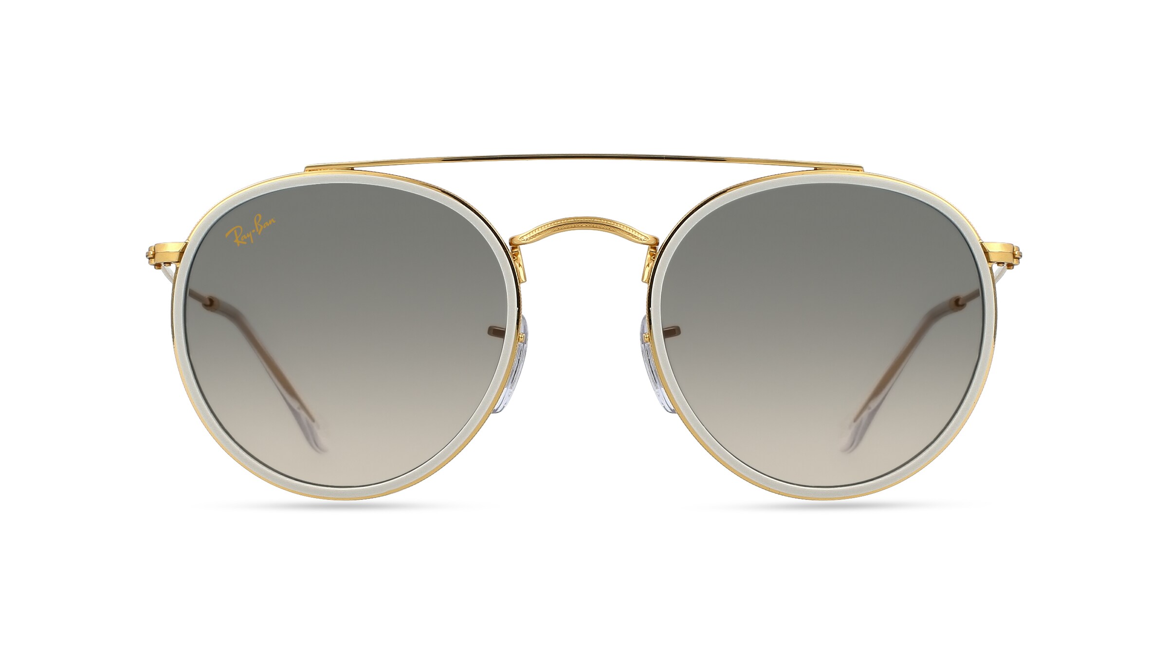 Ray-Ban RB 3647N Unisex-Sonnenbrille Vollrand Rund Metall-Gestell, gold