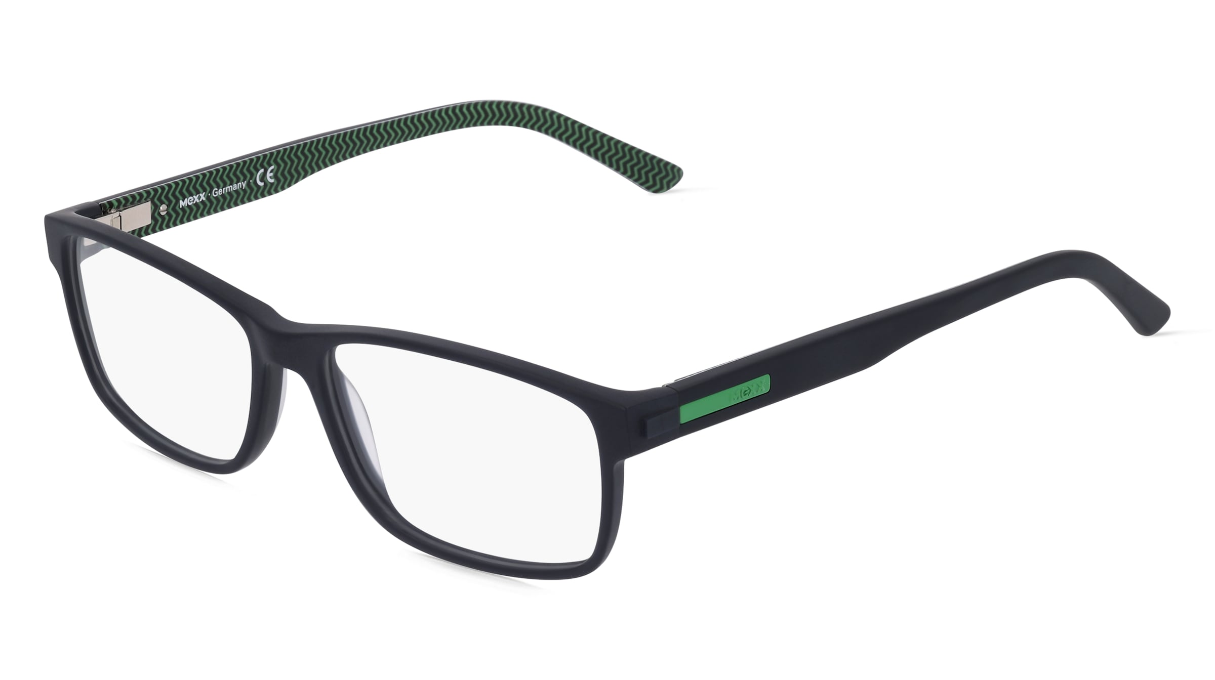 Mexx 5333 Herren-Brille inkl. Gläser Vollrand Quadratisch Kunststoff-Gestell 55/15/145, Schwarz