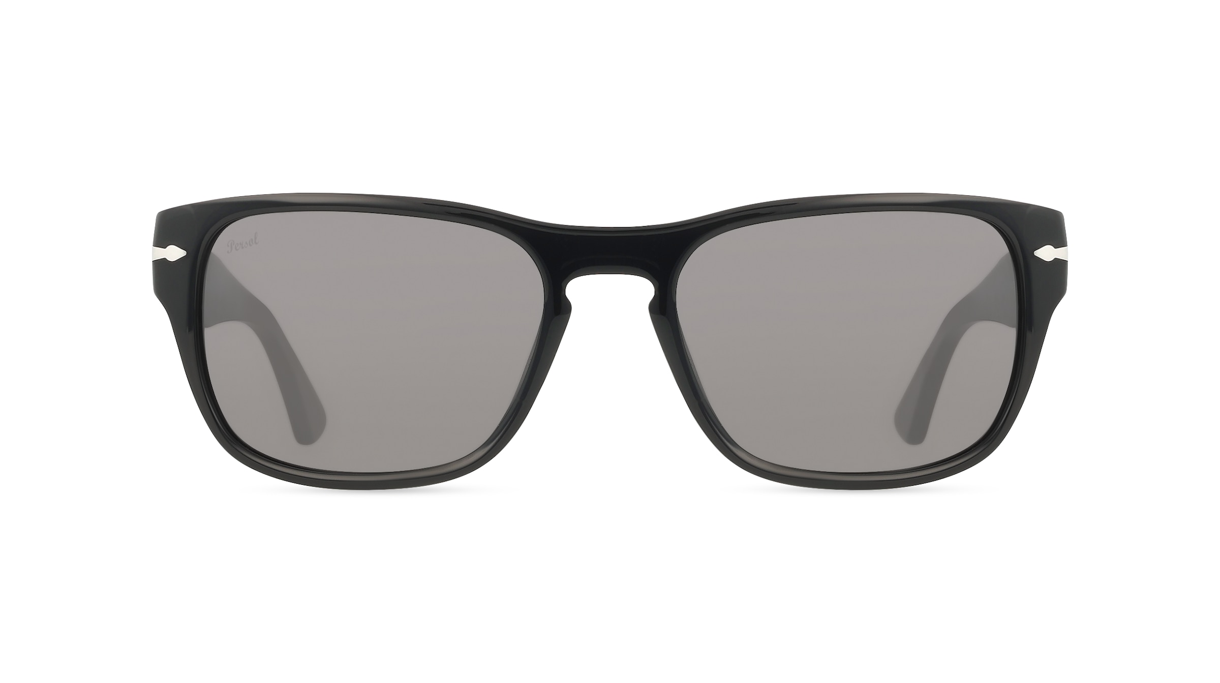 Persol PO3341S Damen-Sonnenbrille Vollrand Panto Acetat-Gestell, schwarz