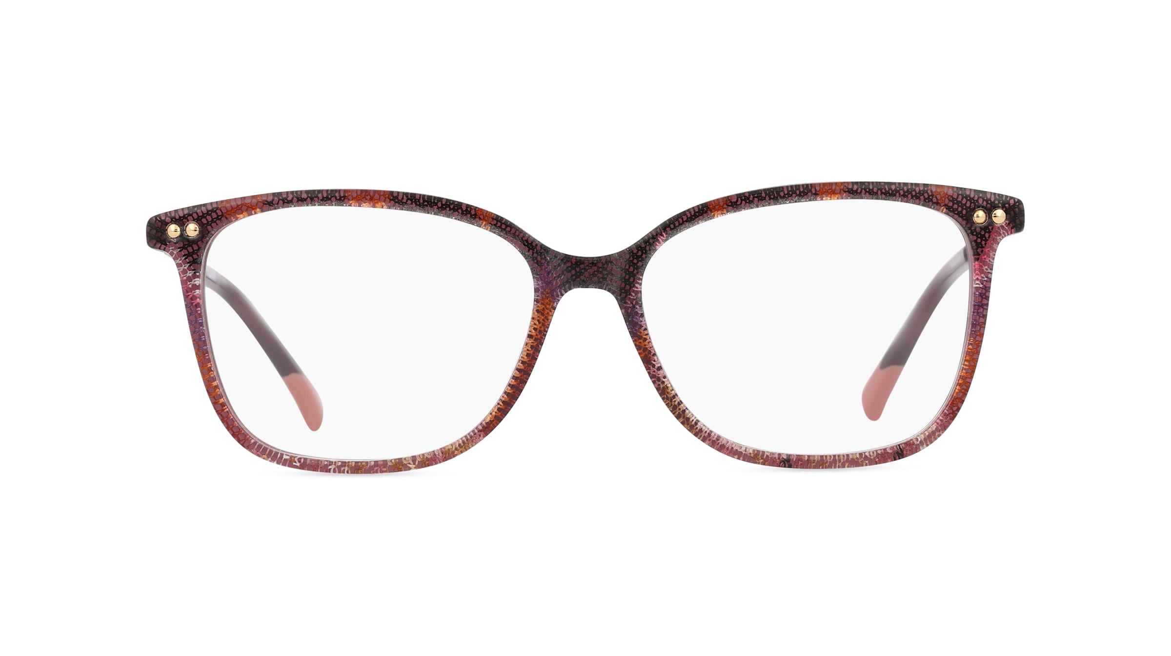 Missoni 0085 Damen-Brille inkl. Gläser Vollrand Rechteckig Acetat-Gestell 53mm/15mm/140mm, gold