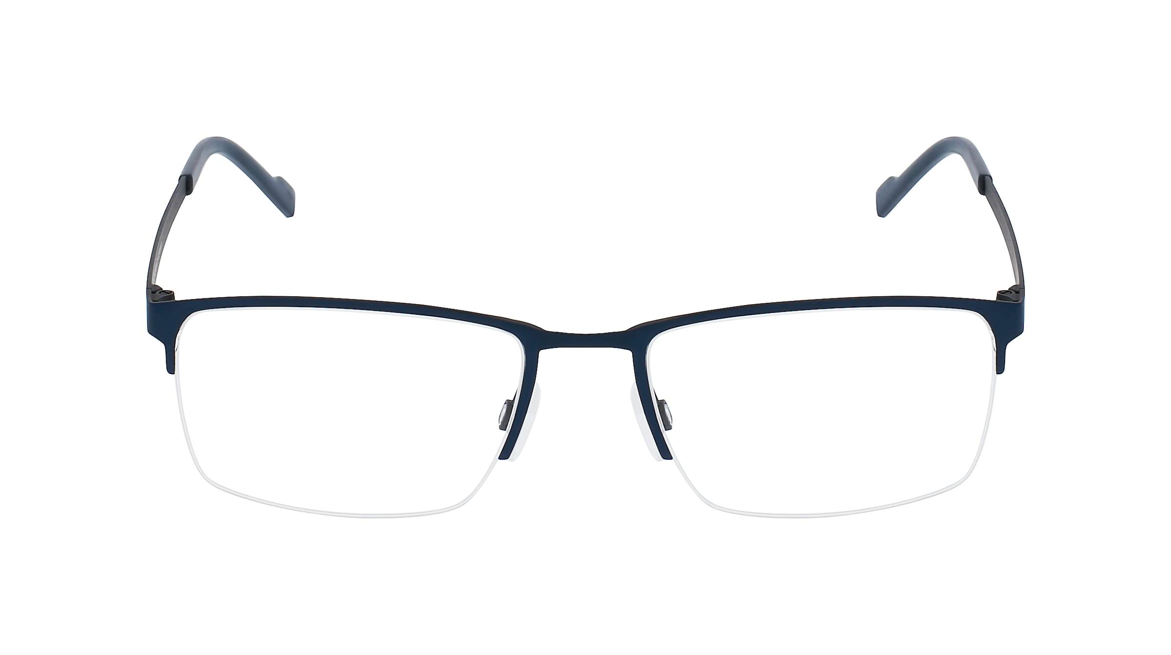 Eschenbach 820834 Herren-Brille inkl. Gläser Halbrand Quadratisch Titan-Gestell 52/19/140, blau