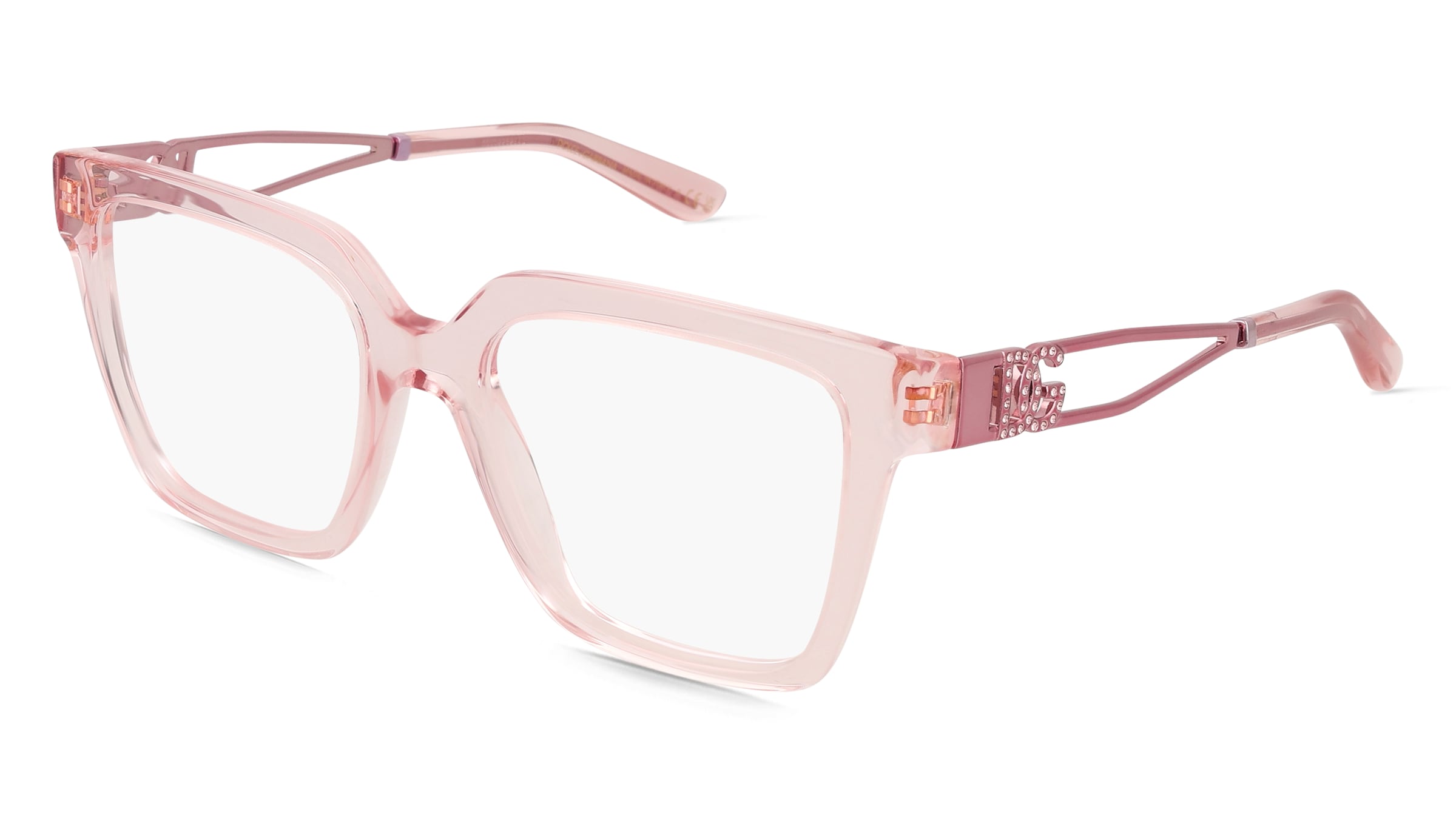 Dolce&amp;Gabbana 0DG3376B Damen-Brille inkl. Gläser Vollrand Quadratisch Acetat-Gestell 51/18/140, Pink