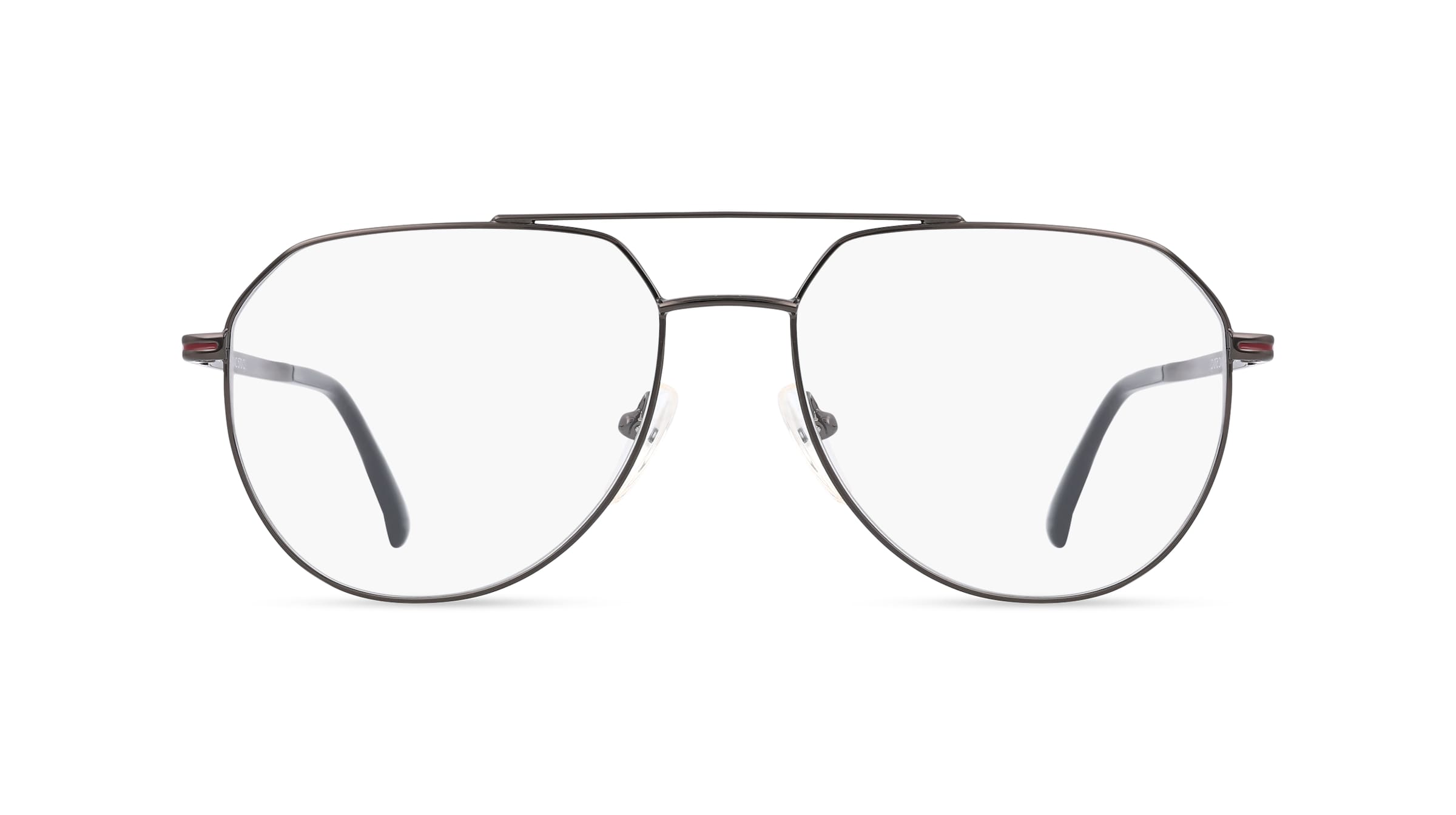 Fielmann MC 570 CL DOMINIC Unisex-Brille inkl. Gläser Vollrand Pilot Metall-Gestell 55mm/16mm/145mm, grau