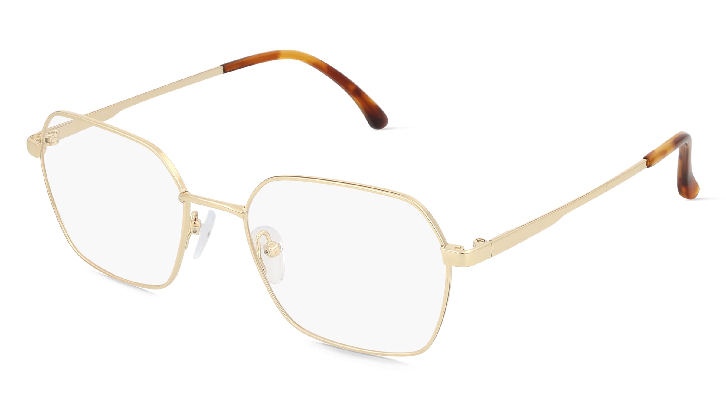 Fielmann BD 562 FA Damen-Brille inkl. Gläser Vollrand Achteckig Edelstahl-Gestell 52mm/18mm/140mm, gold