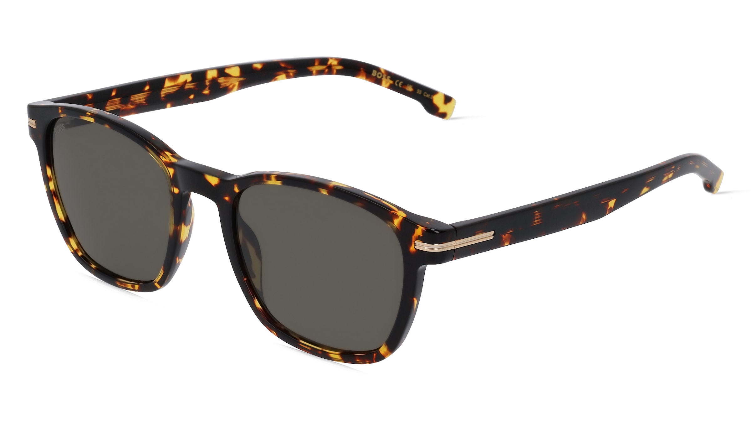 Boss 1505/S Herren-Sonnenbrille Vollrand Quadratisch Acetat-Gestell, Havanna