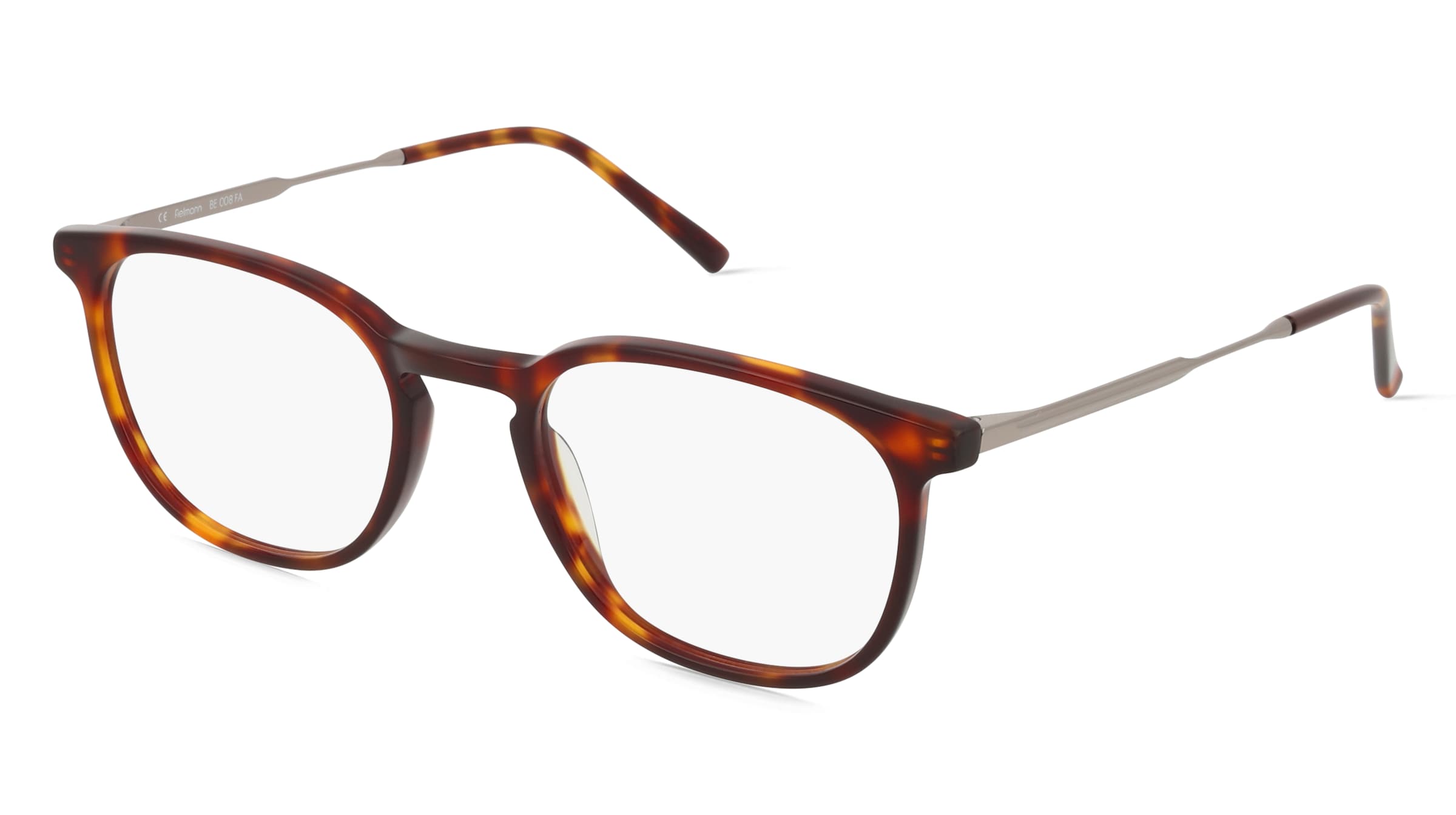 Fielmann BE 008 FA Herren-Brille inkl. Gläser Vollrand Panto Acetat-Gestell 49/20/140, Havanna