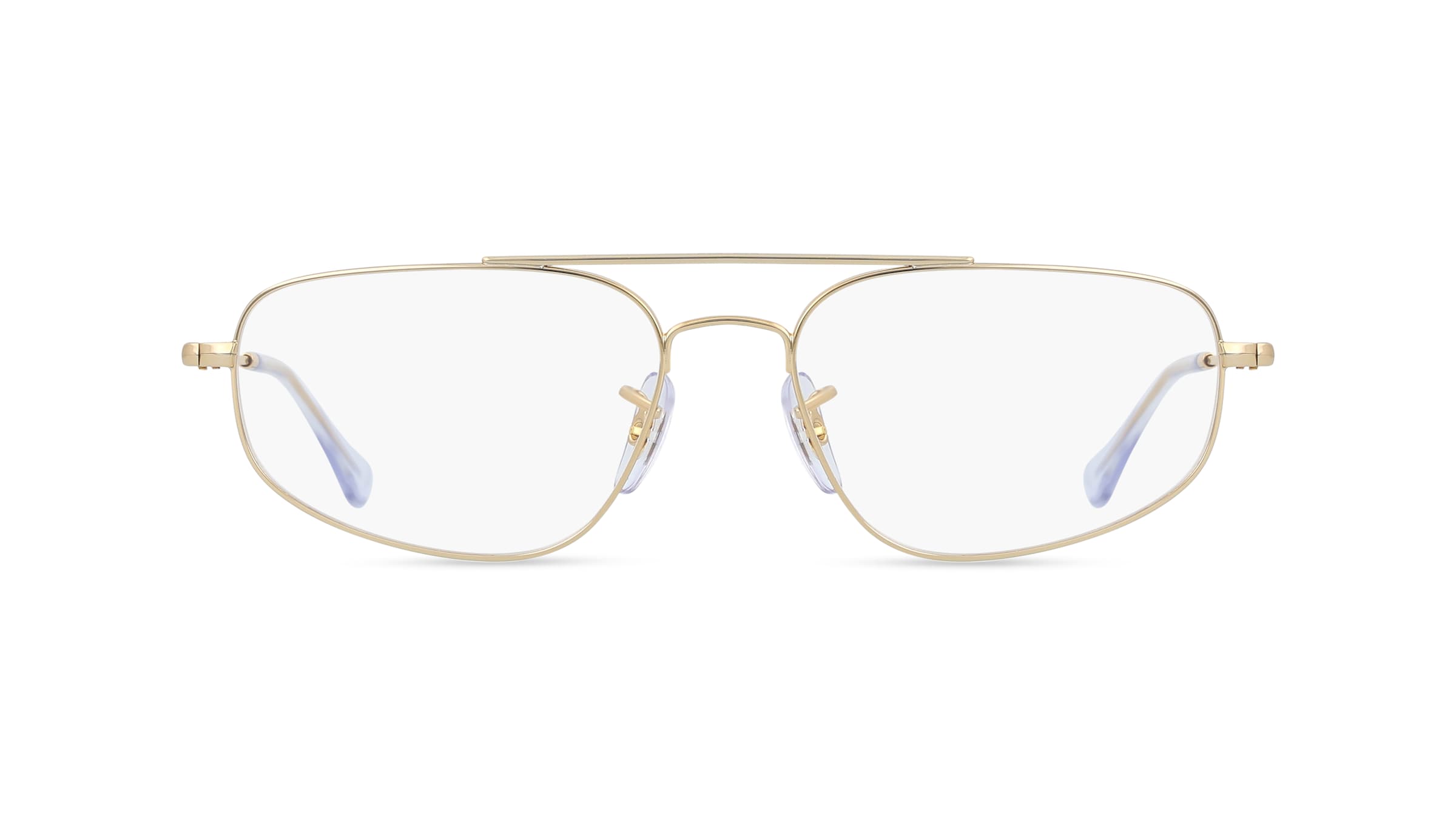 Ray-Ban RX6550 Unisex-Brille inkl. Gläser Vollrand Geometrisch Metall-Gestell 54/16/140, Gold