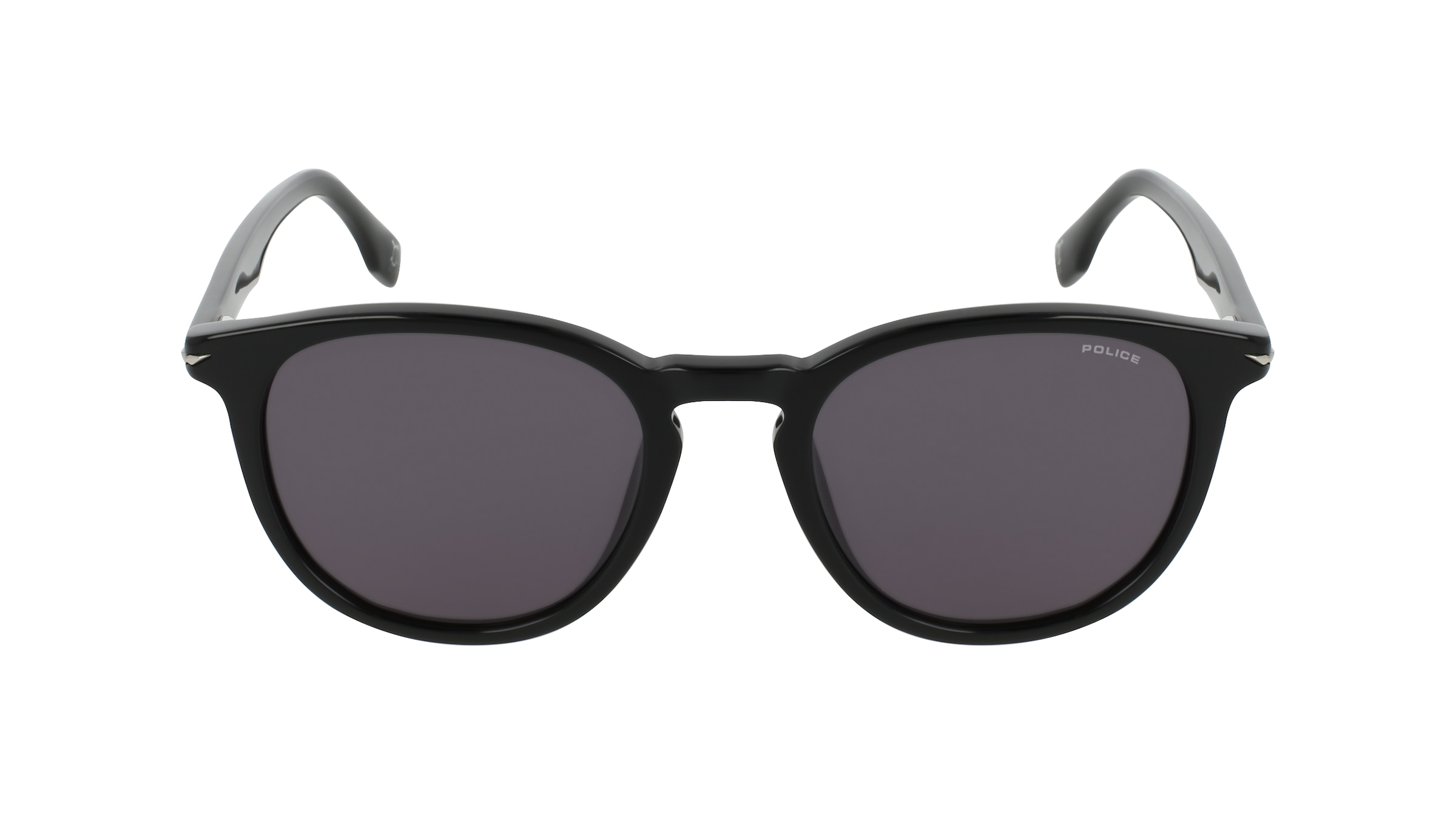 Police SPLQ82 Herren-Sonnenbrille Vollrand Rund Kunststoff-Gestell, Schwarz