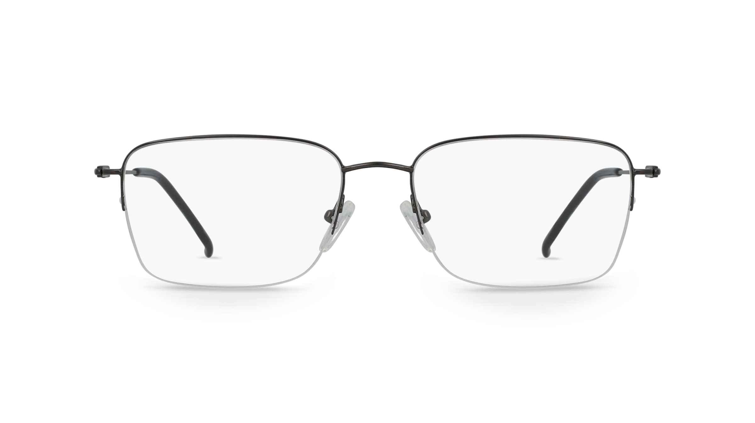 Fielmann BD 453 CL Herren-Brille inkl. Gläser Nylor Eckig Edelstahl-Gestell 55mm/18mm/145mm, grau