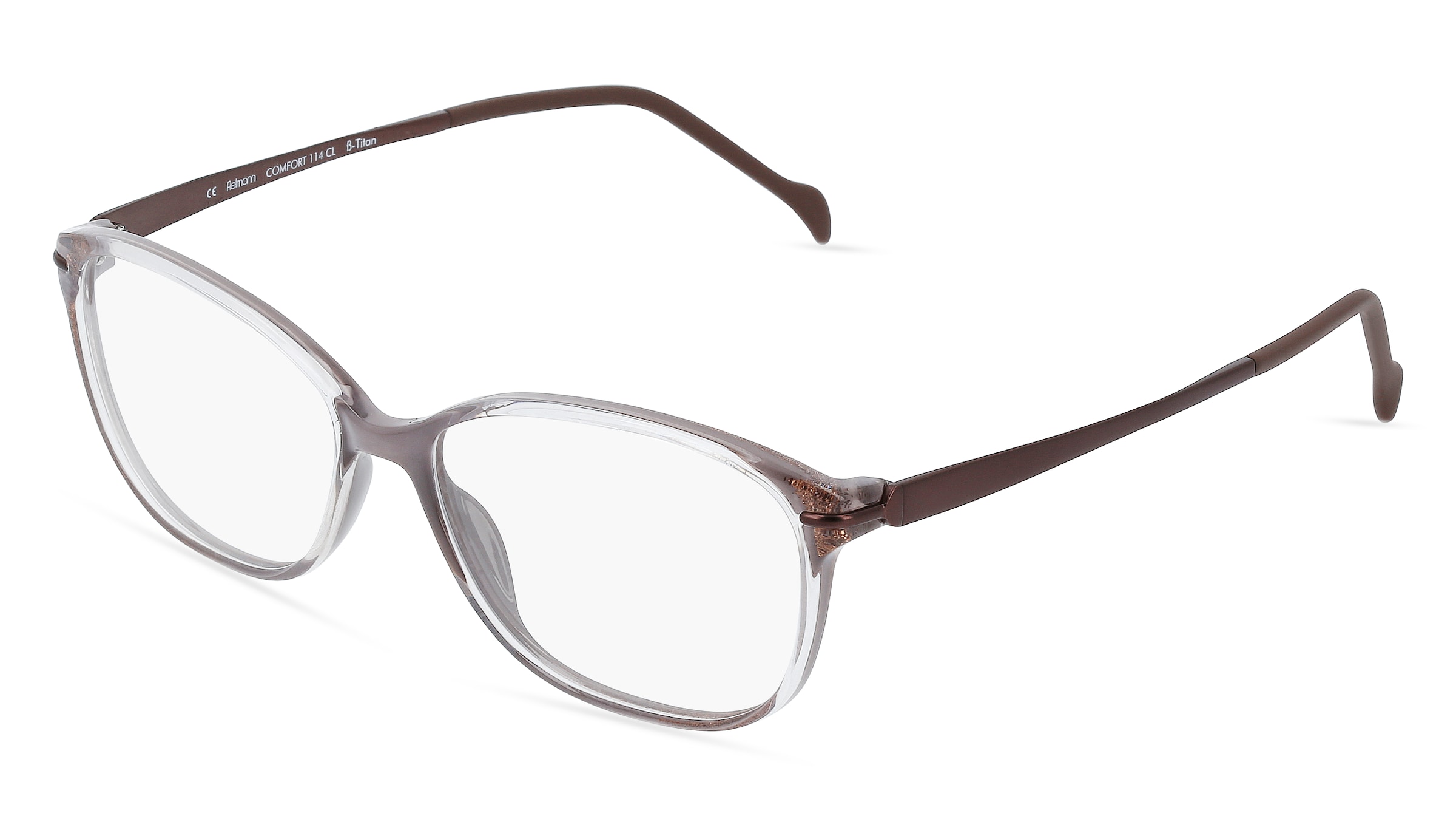 Fielmann COMFORT 114 CL Damen-Brille inkl. Gläser Vollrand Quadratisch TR90-Gestell 52/13/130, Grau
