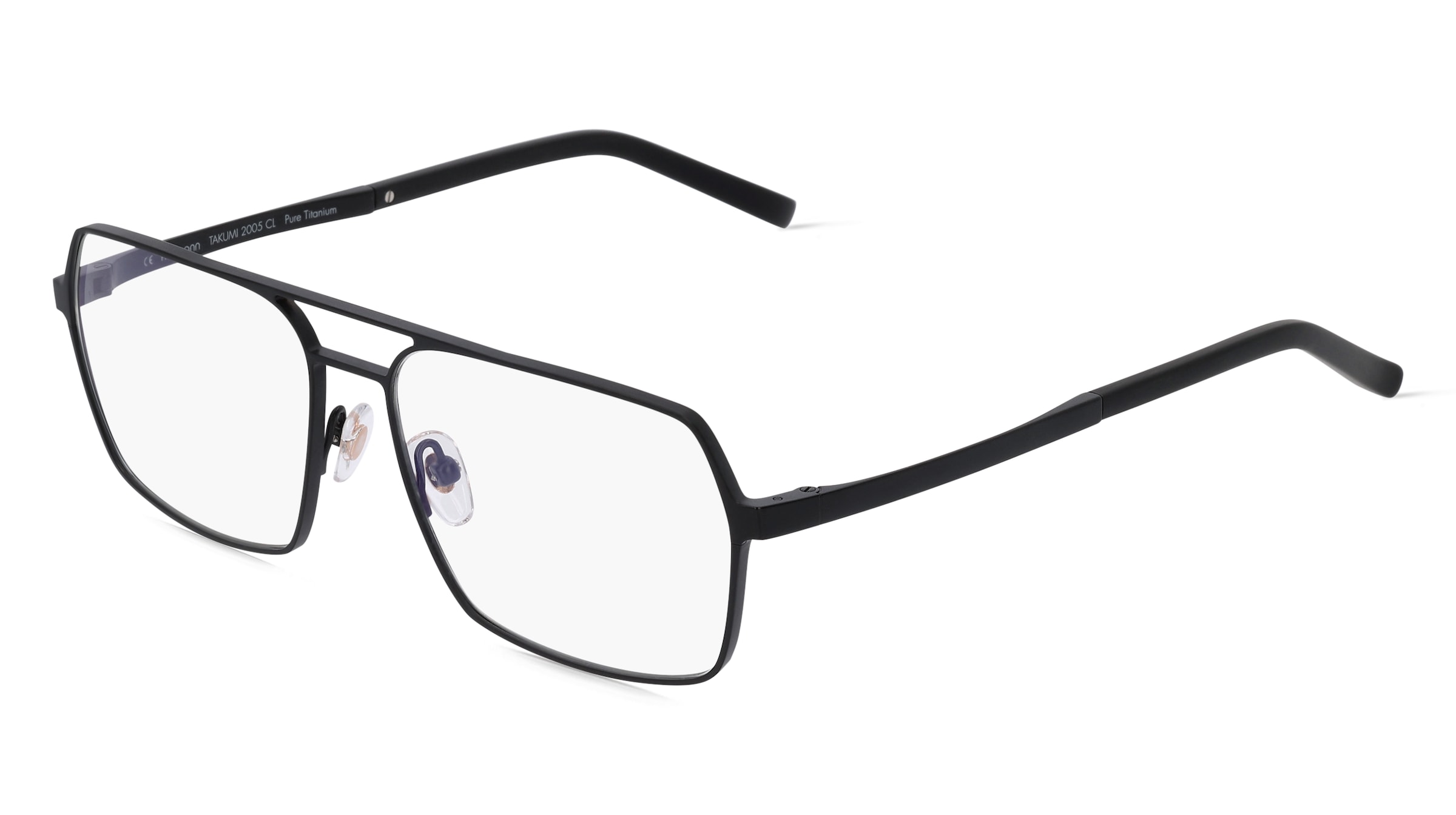Fielmann TAKUMI 2005 CL Herren-Brille inkl. Gläser Vollrand Quadratisch Titan-Gestell 58/15/145, Schwarz