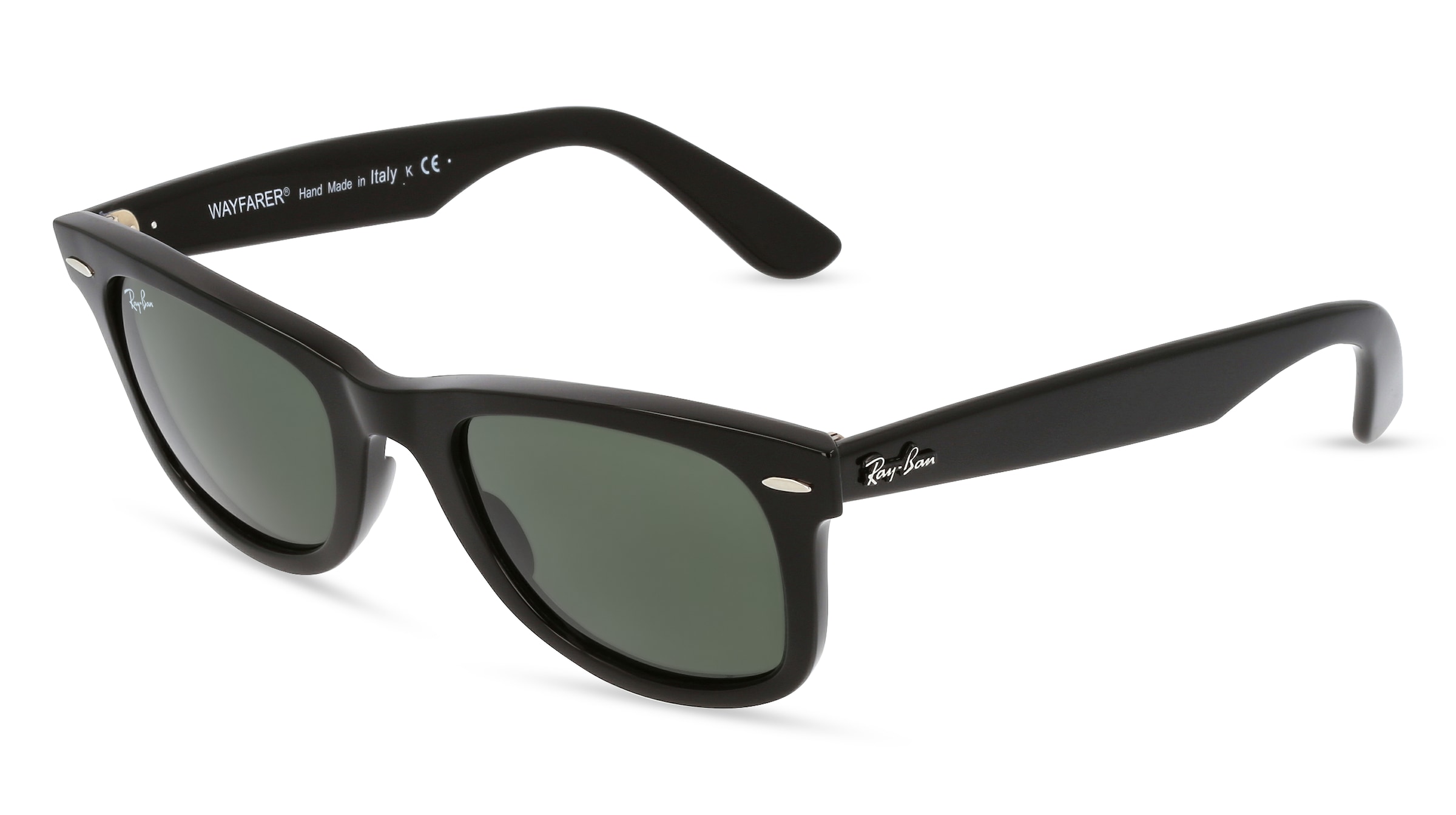 Ray-Ban RB 2140 WAYFARER Unisex-Sonnenbrille Vollrand Eckig Kunststoff-Gestell, schwarz