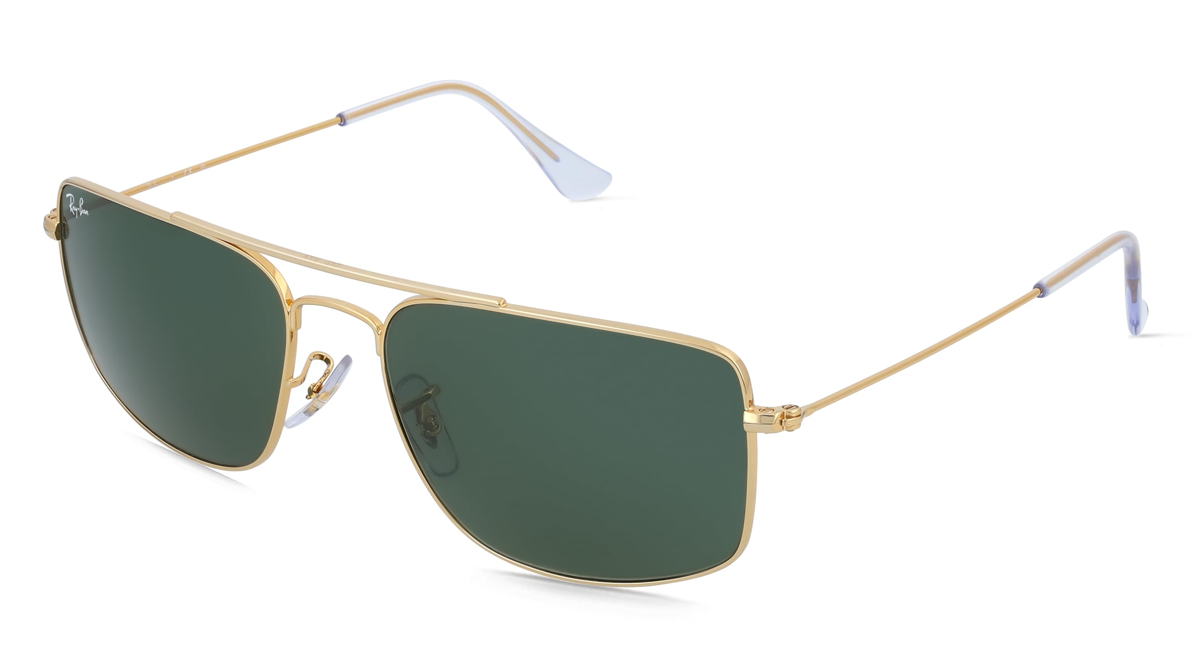Ray-Ban RB3779 EXPLORER 3 Unisex-Sonnenbrille Vollrand Quadratisch Metall-Gestell, Gold