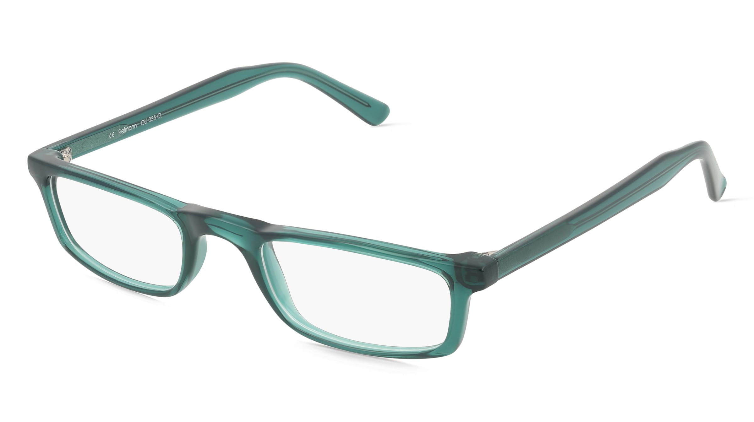 Fielmann OU 035 CL Herren-Brille inkl. Gläser Vollrand Halb Acetat-Gestell 50/22/145, Grün