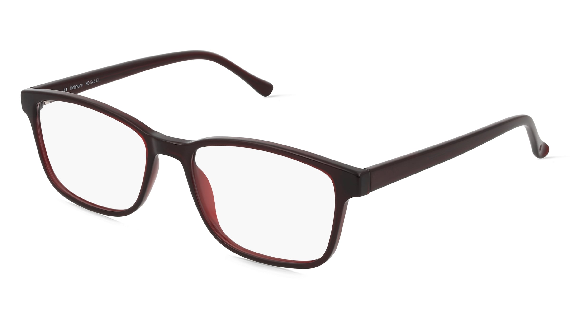 Fielmann BD 545 CL Herren-Brille inkl. Gläser Vollrand Eckig Propionat-Gestell 56mm/18mm/145mm, rot