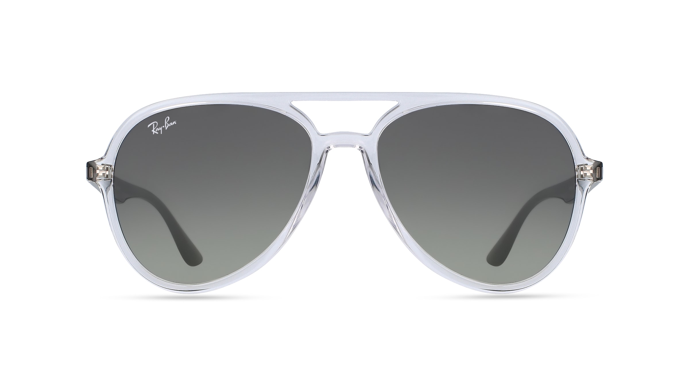 Ray-Ban RB 4376 Unisex-Sonnenbrille Vollrand Pilot Kunststoff-Gestell, transparent