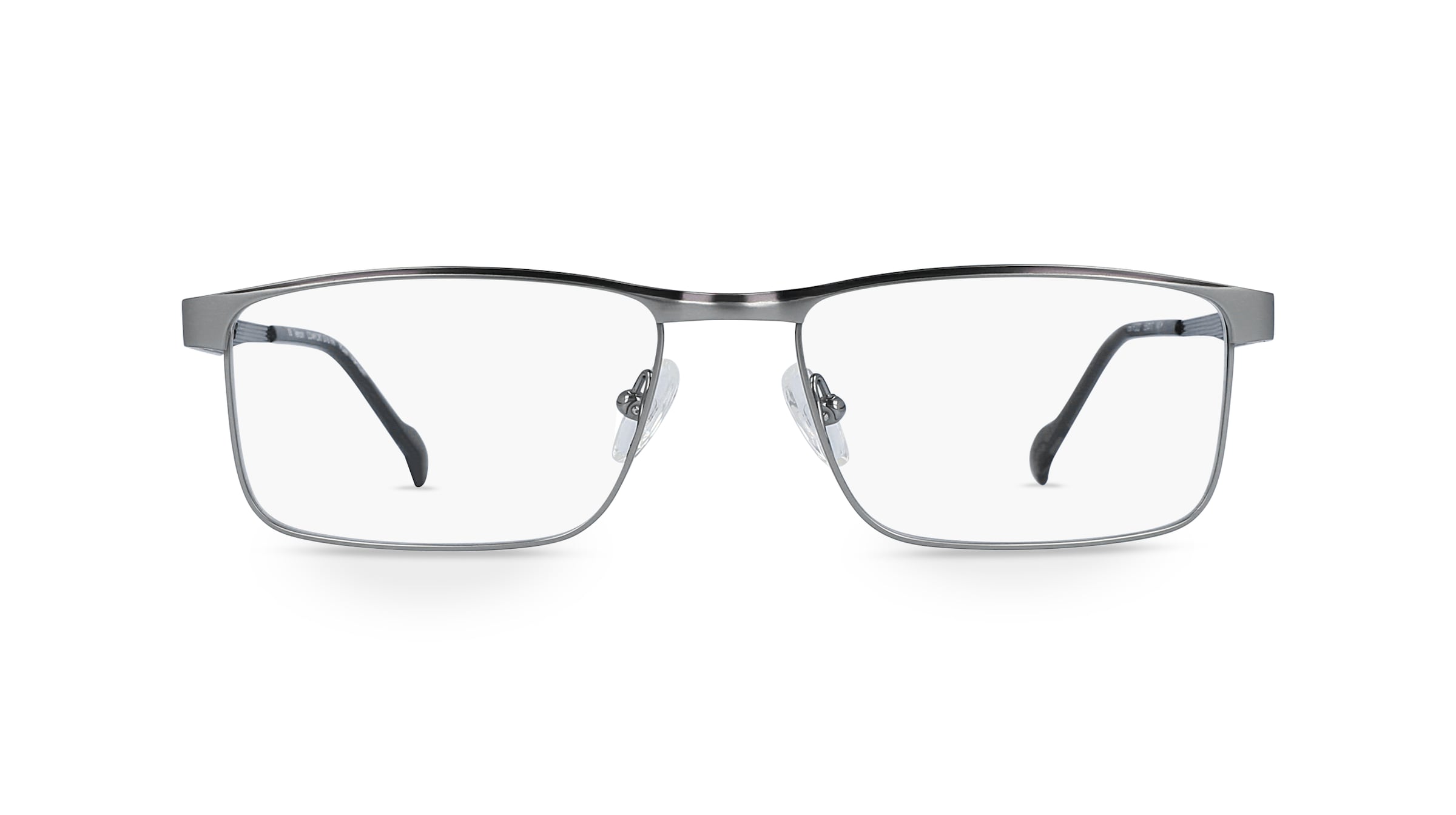 Fielmann COMFORT 076 FA Herren-Brille inkl. Gläser Vollrand Eckig Titan-Gestell 55mm/17mm/140mm, grau