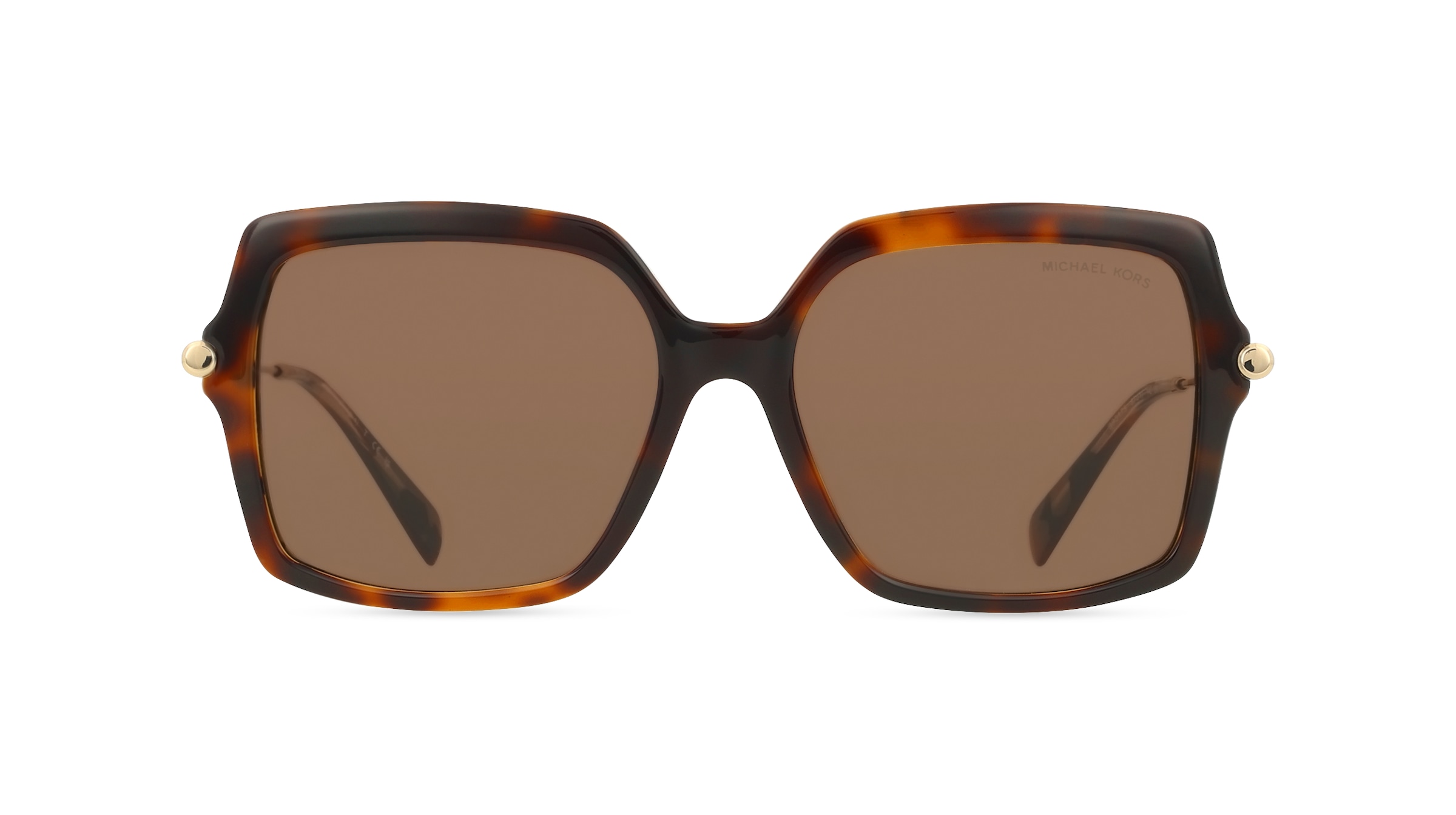 Michael Kors MK2247U Damen-Sonnenbrille Vollrand Eckig Acetat-Gestell, braun