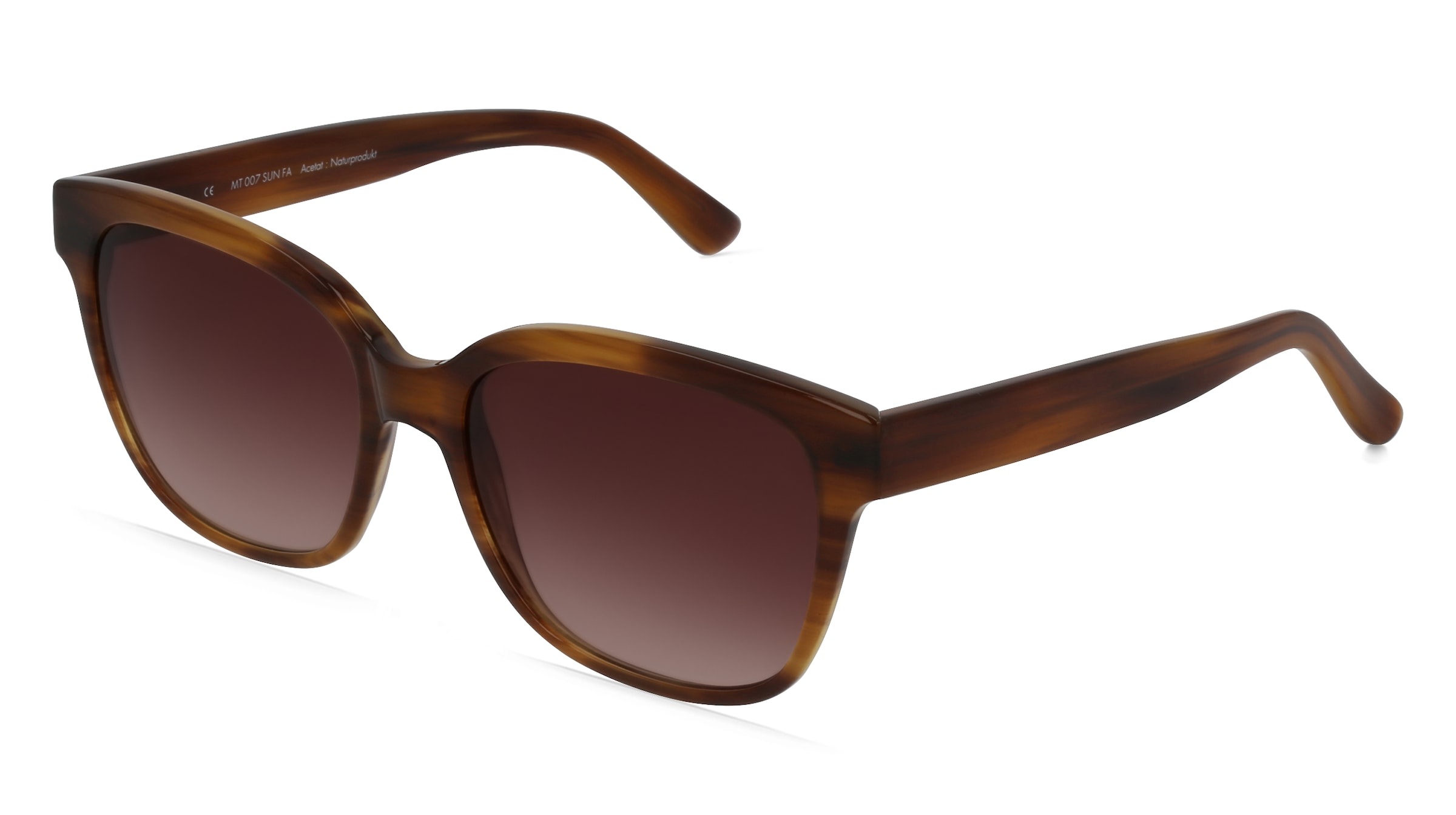 Fielmann MT 007 SUN FA Damen-Sonnenbrille Vollrand Butterfly Blockacetat-Gestell, Havanna