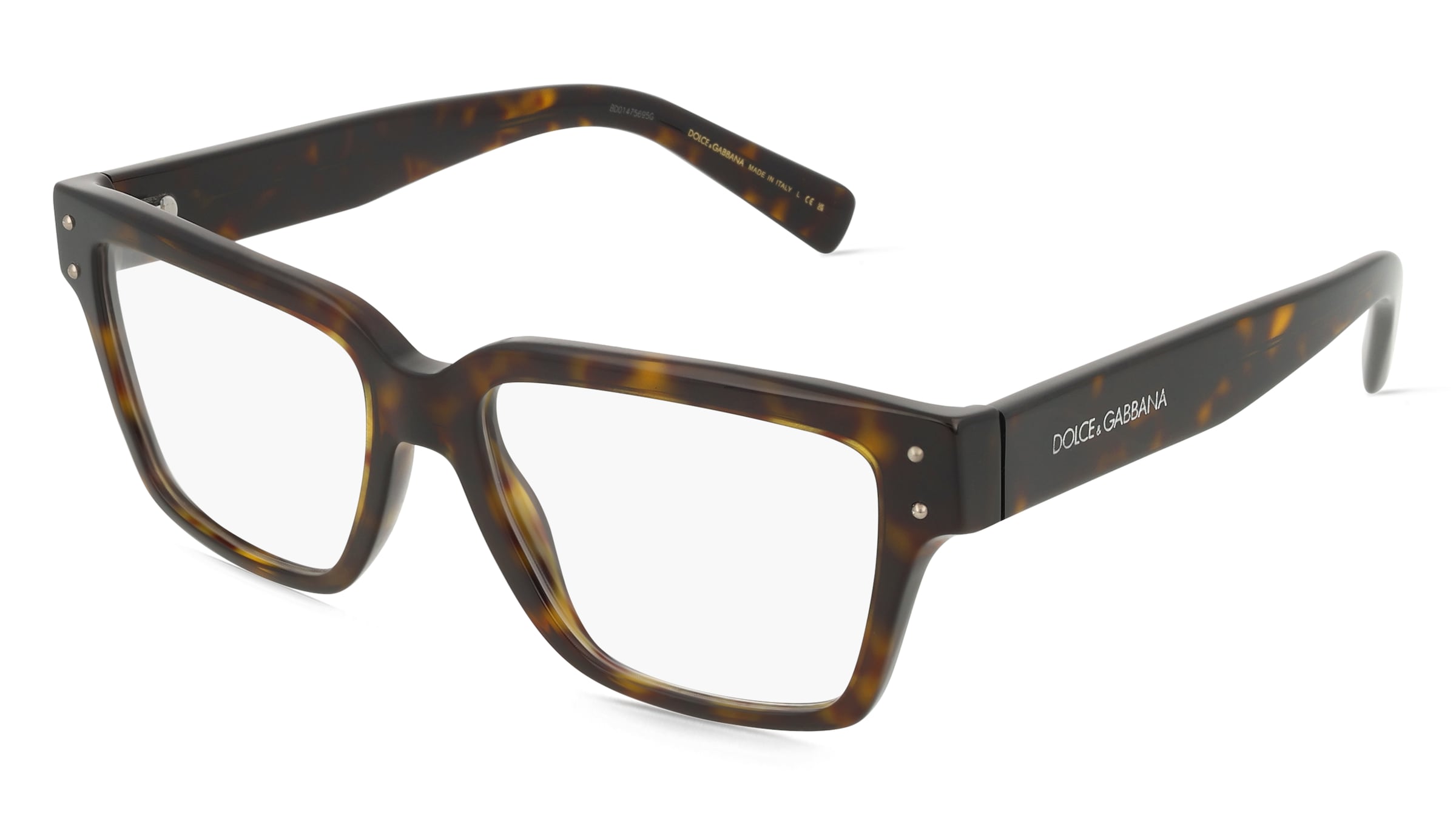 Dolce&amp;Gabbana 0DG3383 Herren-Brille inkl. Gläser Vollrand Quadratisch Acetat-Gestell 53/16/145, Havanna