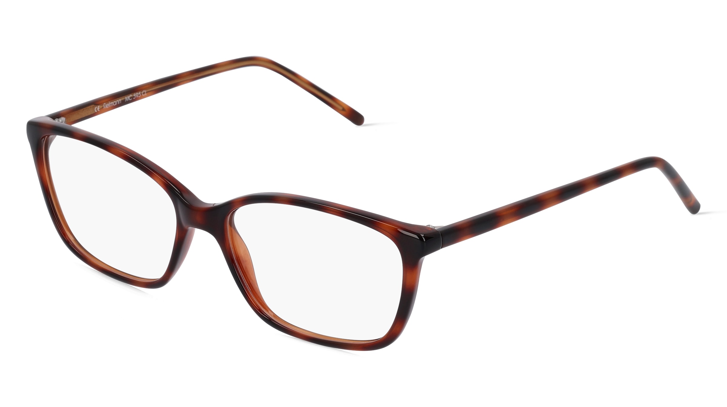 Fielmann MC 595 CL Damen-Brille inkl. Gläser Vollrand Quadratisch Propionat-Gestell 53/16/135, Havanna