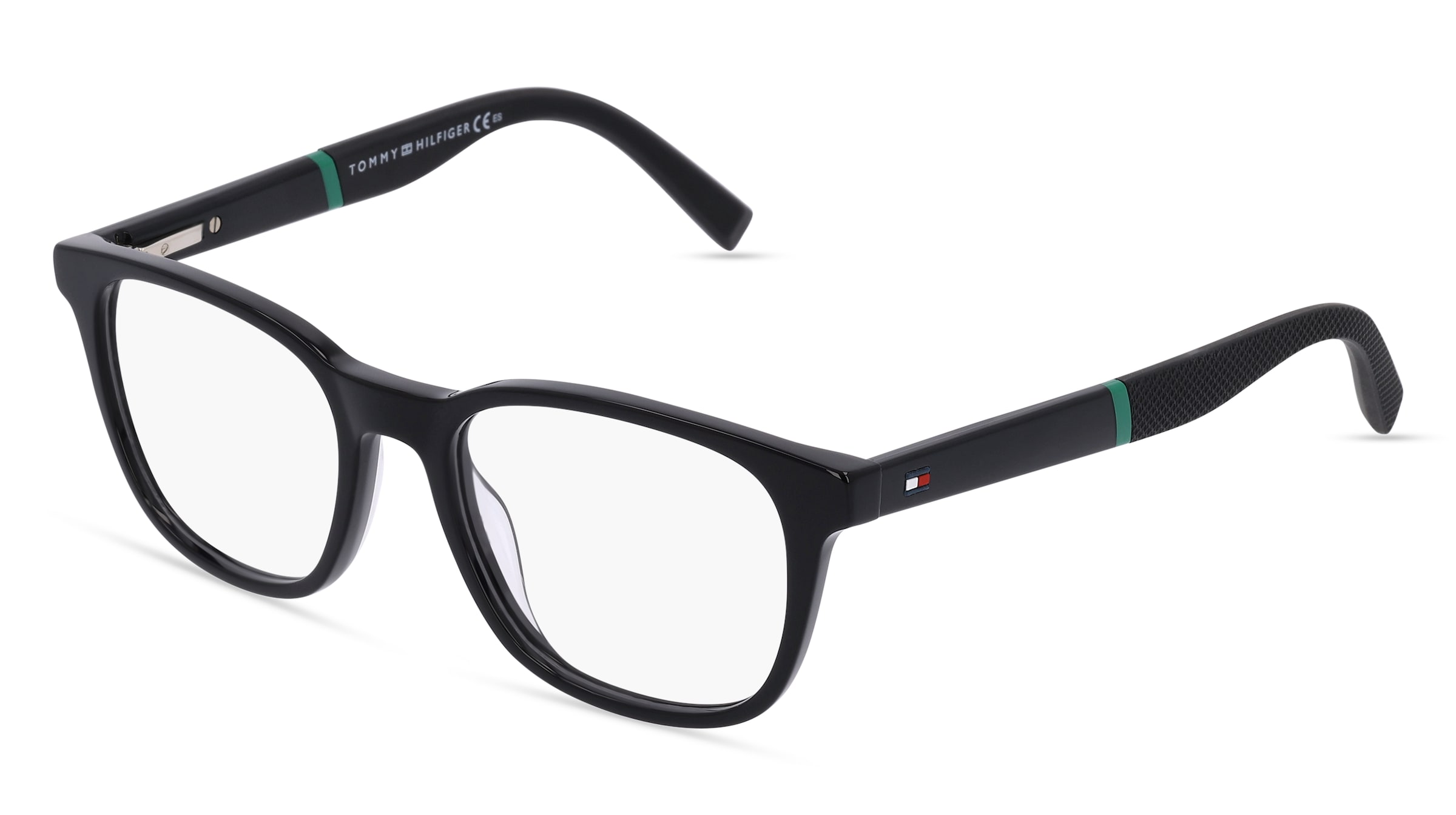Tommy Hilfiger TH1907 Herren-Brille inkl. Gläser Vollrand Quadratisch Kunststoff-Gestell 51/18/140, Schwarz