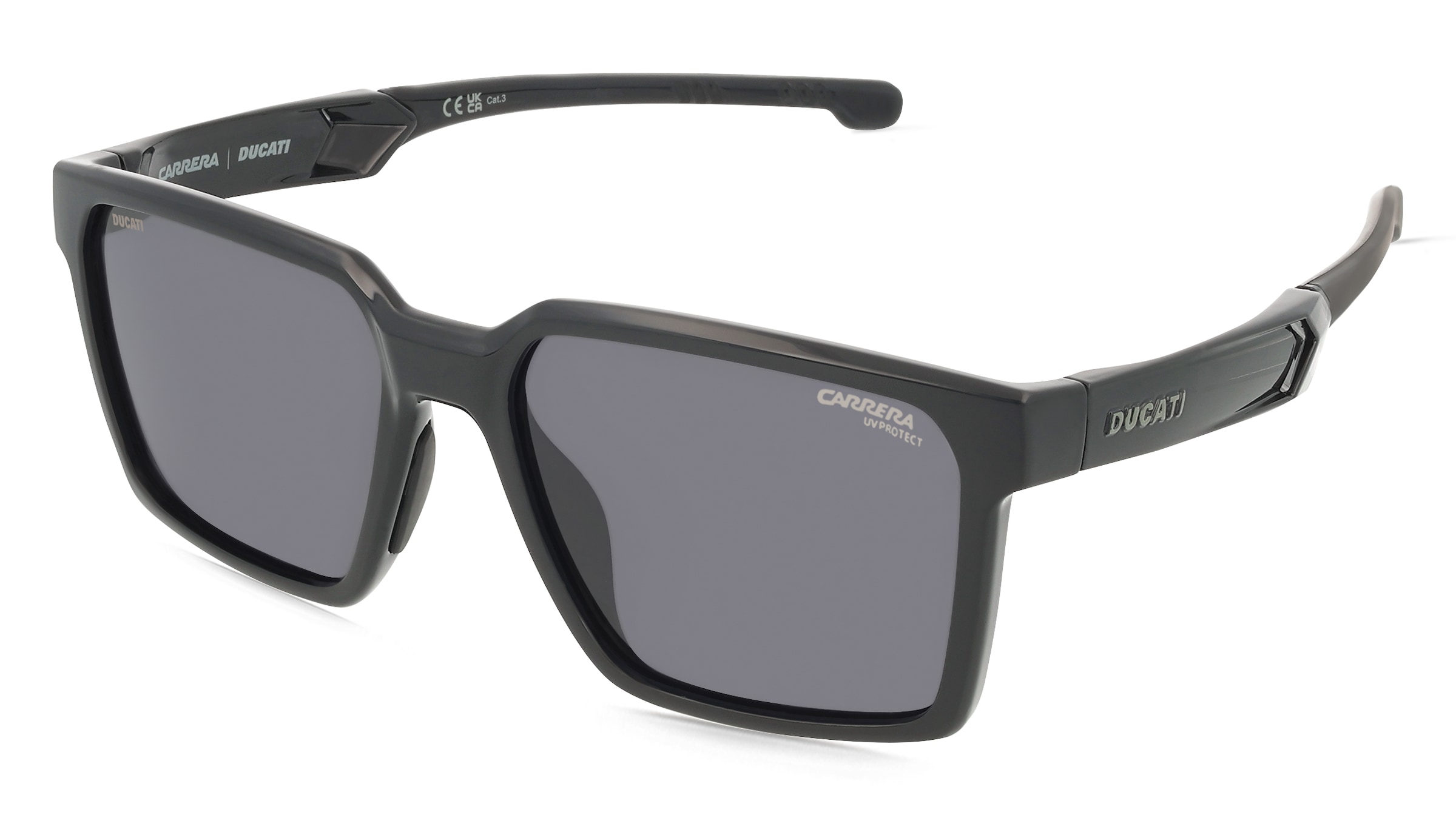 Carrera CARDUC 045/S Herren-Sonnenbrille Vollrand Eckig Kunststoff-Gestell, Schwarz