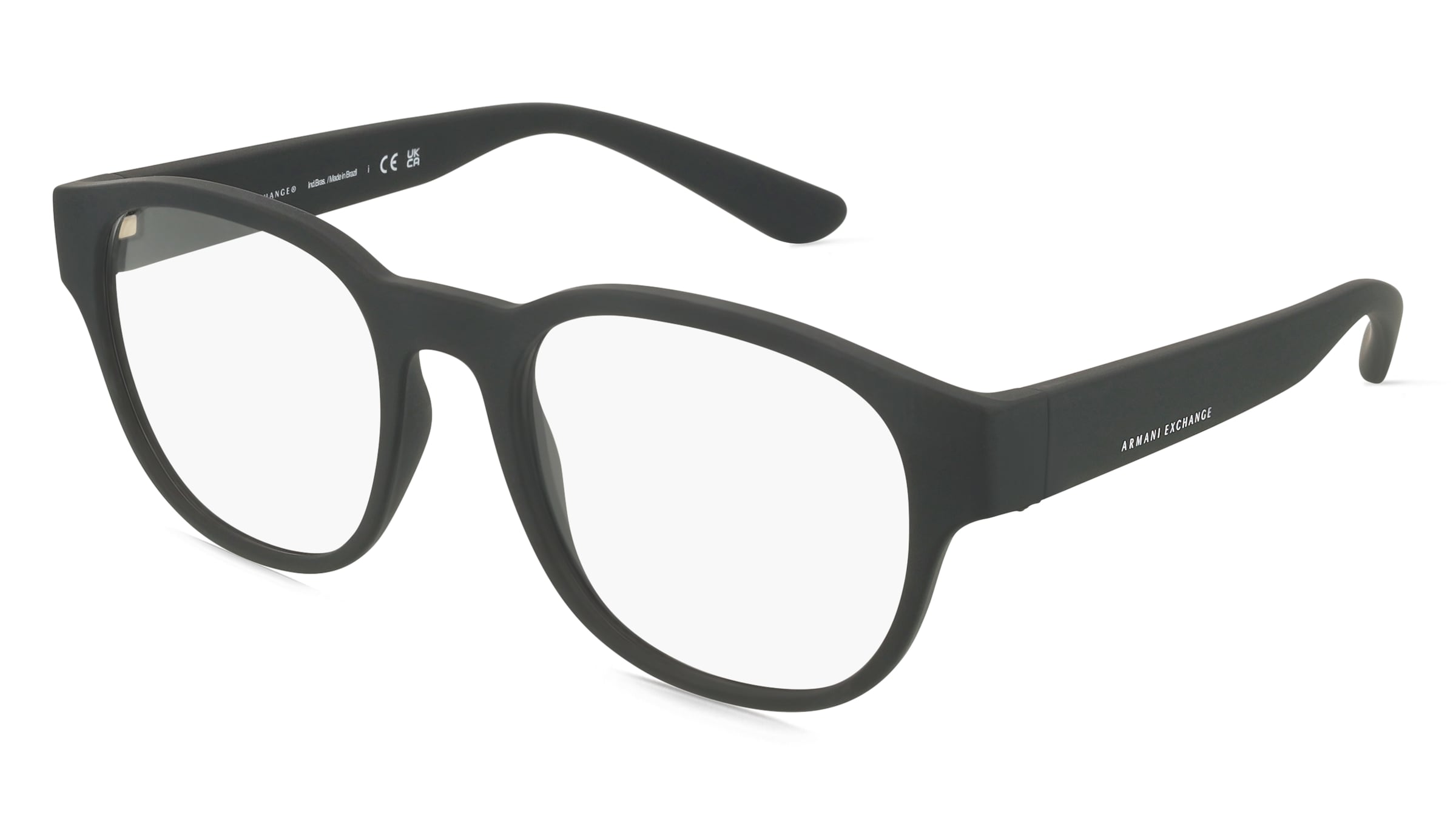 Armani Exchange 0AX3110 Herren-Brille inkl. Gläser Vollrand Panto Acetat-Gestell 51/19/145, Schwarz