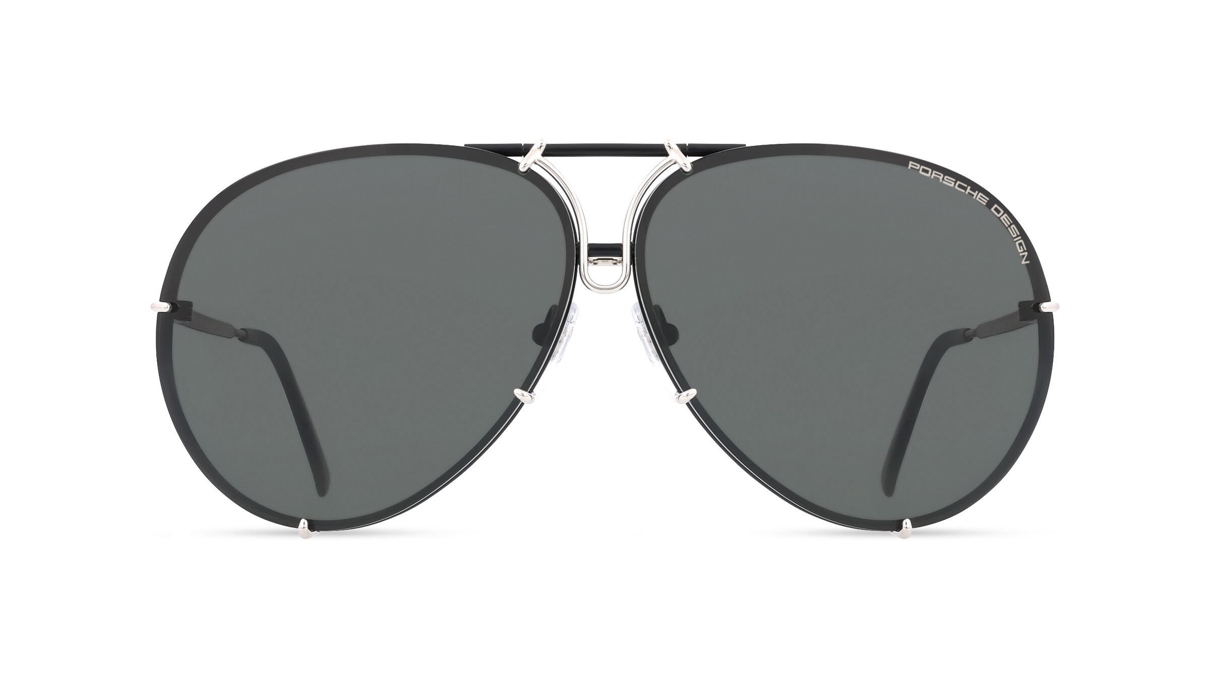 Porsche Design 8478 Herren-Sonnenbrille Vollrand Pilot Metall-Gestell, schwarz