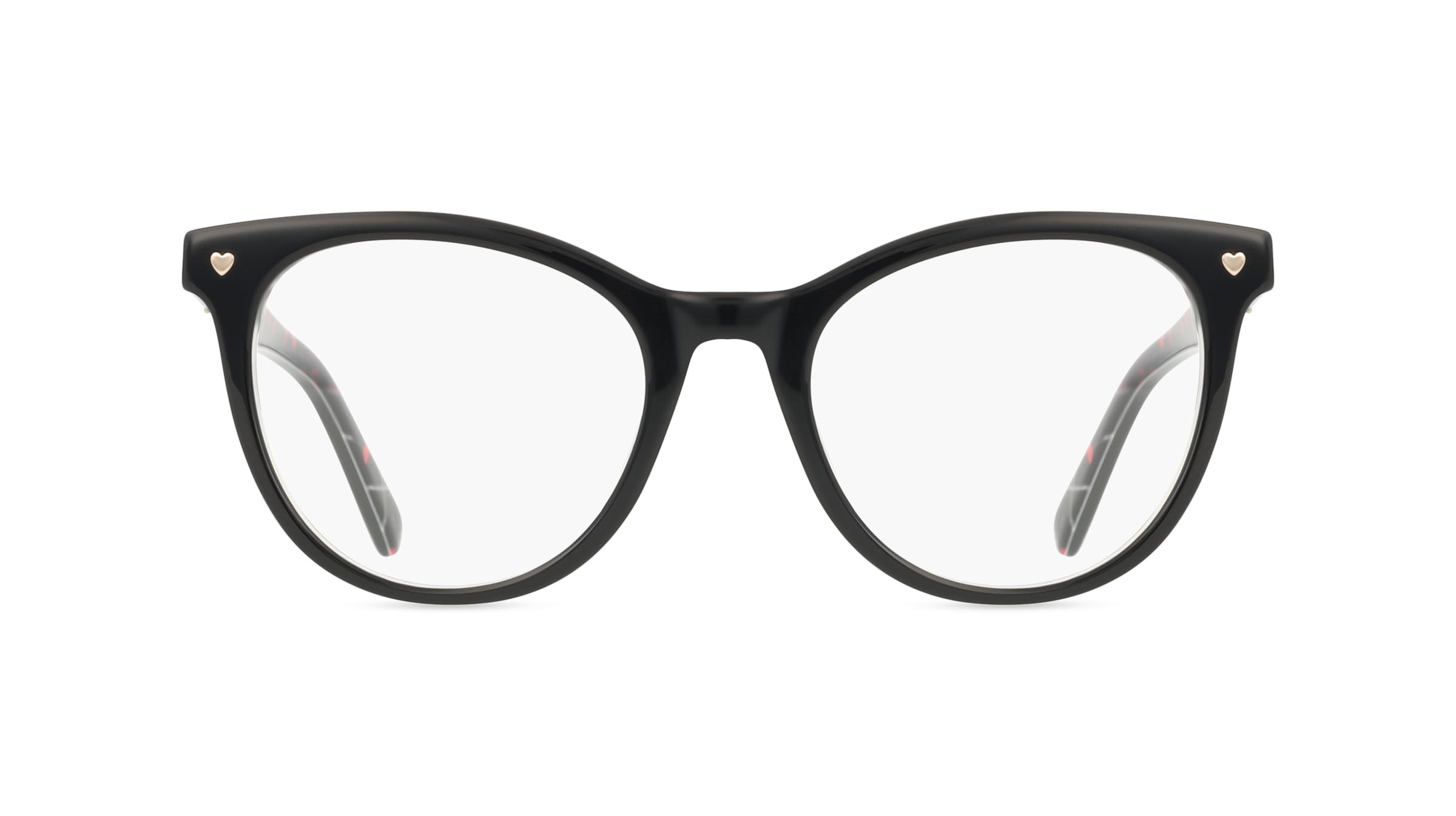 Love Moschino MOL592 Damen-Brille inkl. Gläser Vollrand Rund Acetat-Gestell 51mm/18mm/140mm, schwarz