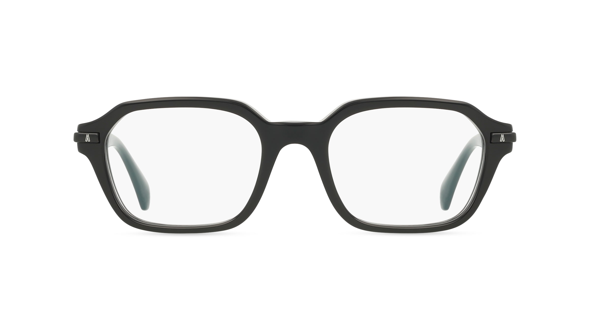 Moncler ME2015 Unisex-Brille inkl. Gläser Vollrand Eckig Bio-Acetat-Gestell 51mm/19mm/145mm, Schwarz